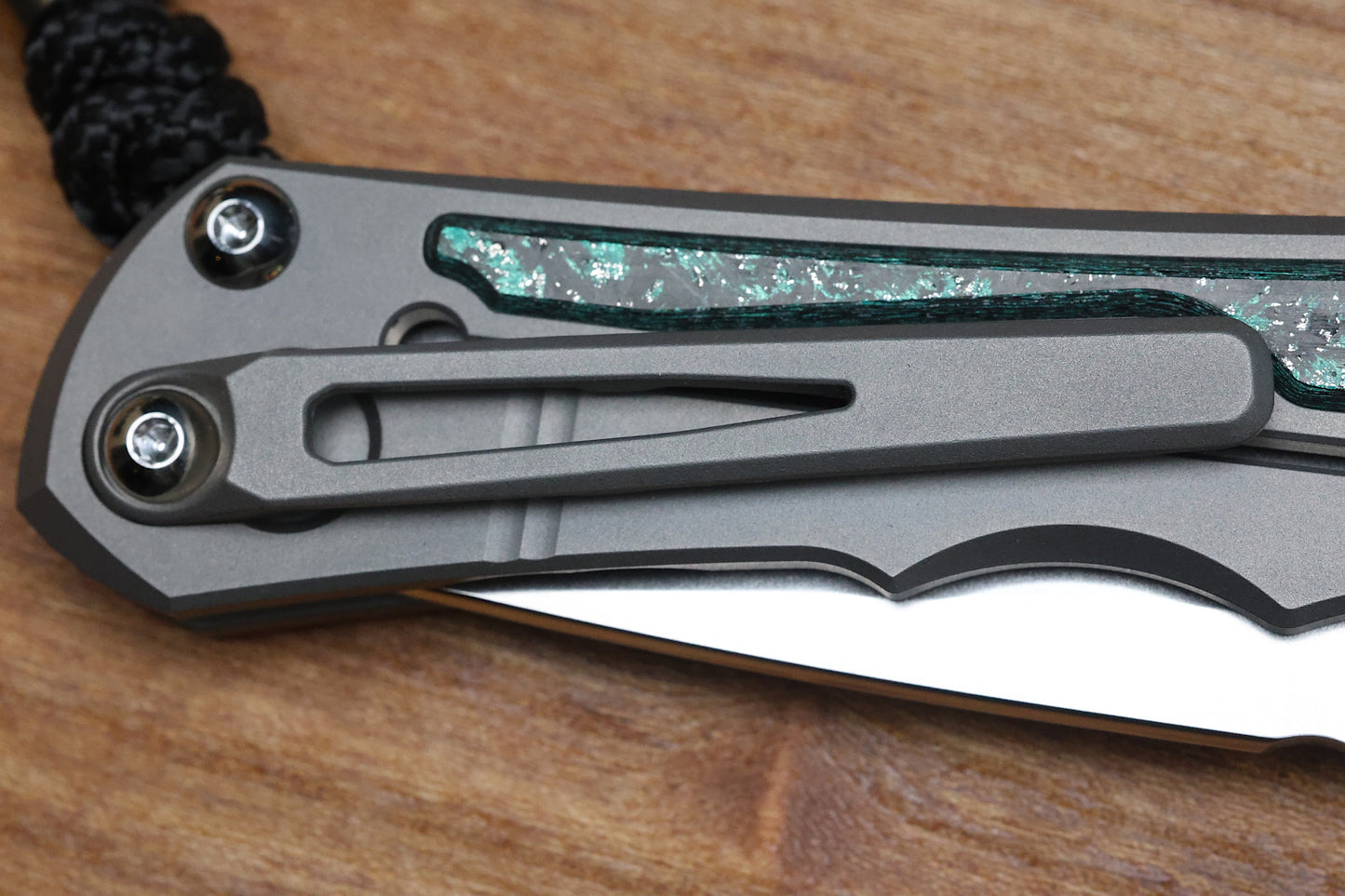 CHRIS REEVE SMALL INKOSI - TEAL MAGNETIC CARBOTI INLAY - DROP POINT CPM MAGNACUT BLADE - MIM CLIP