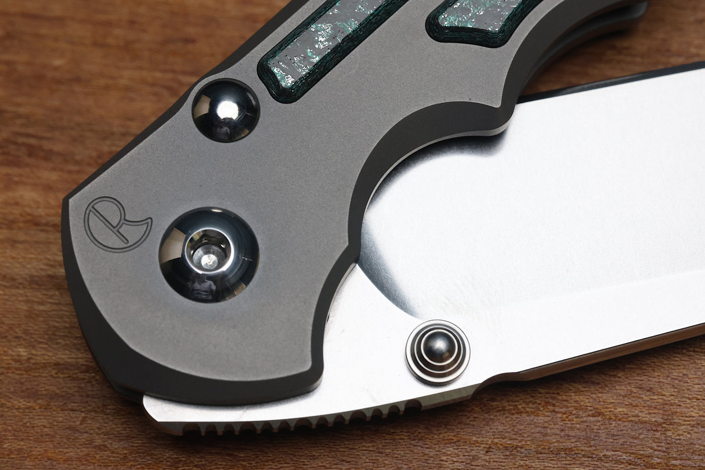 CHRIS REEVE LARGE INKOSI - TEAL MAGNETIC CARBOTI INLAY - DROP POINT CPM MAGNACUT BLADE - MIM CLIP