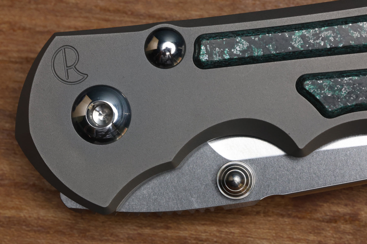 CHRIS REEVE LARGE INKOSI - TEAL MAGNETIC CARBOTI INLAY - DROP POINT CPM MAGNACUT BLADE - MIM CLIP