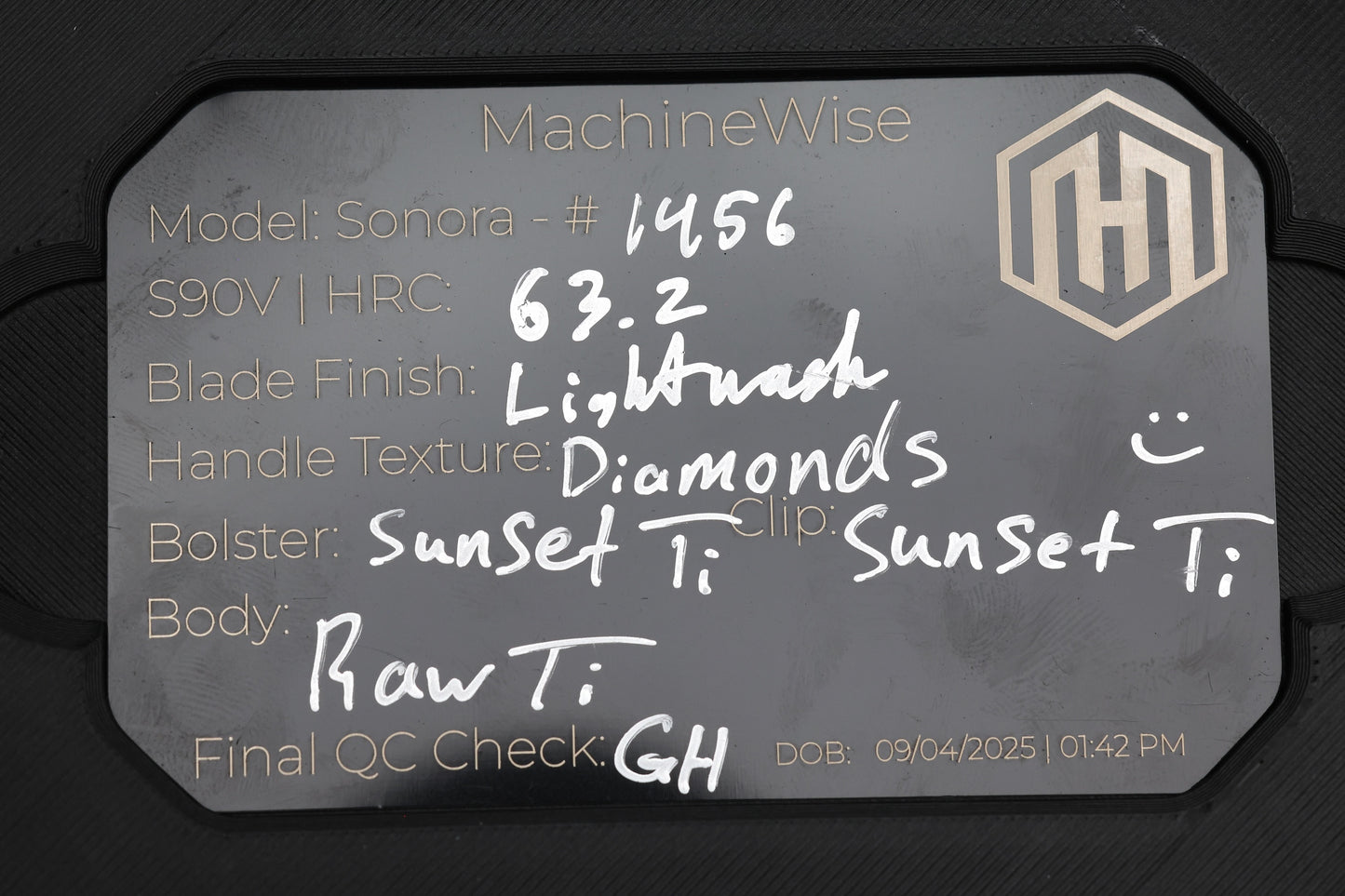 MACHINWISE SONORA #1456- INTEGRAL S90V BLADE