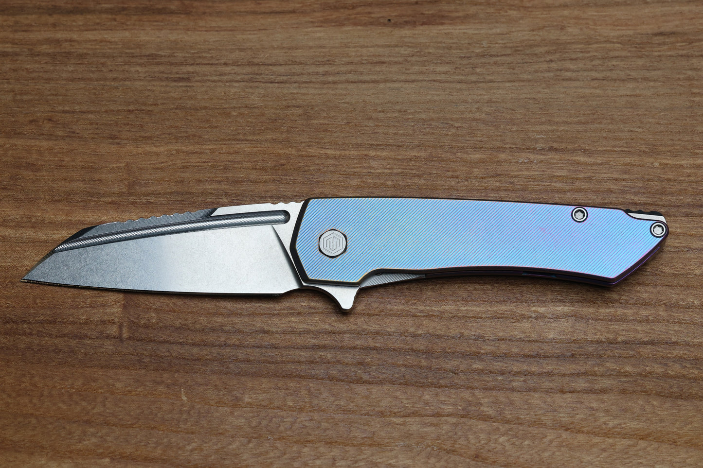 MACHINEWISE MOJAVE #608 - DISTRESSED TEXTURED TITANIUM AND S90V BLADE