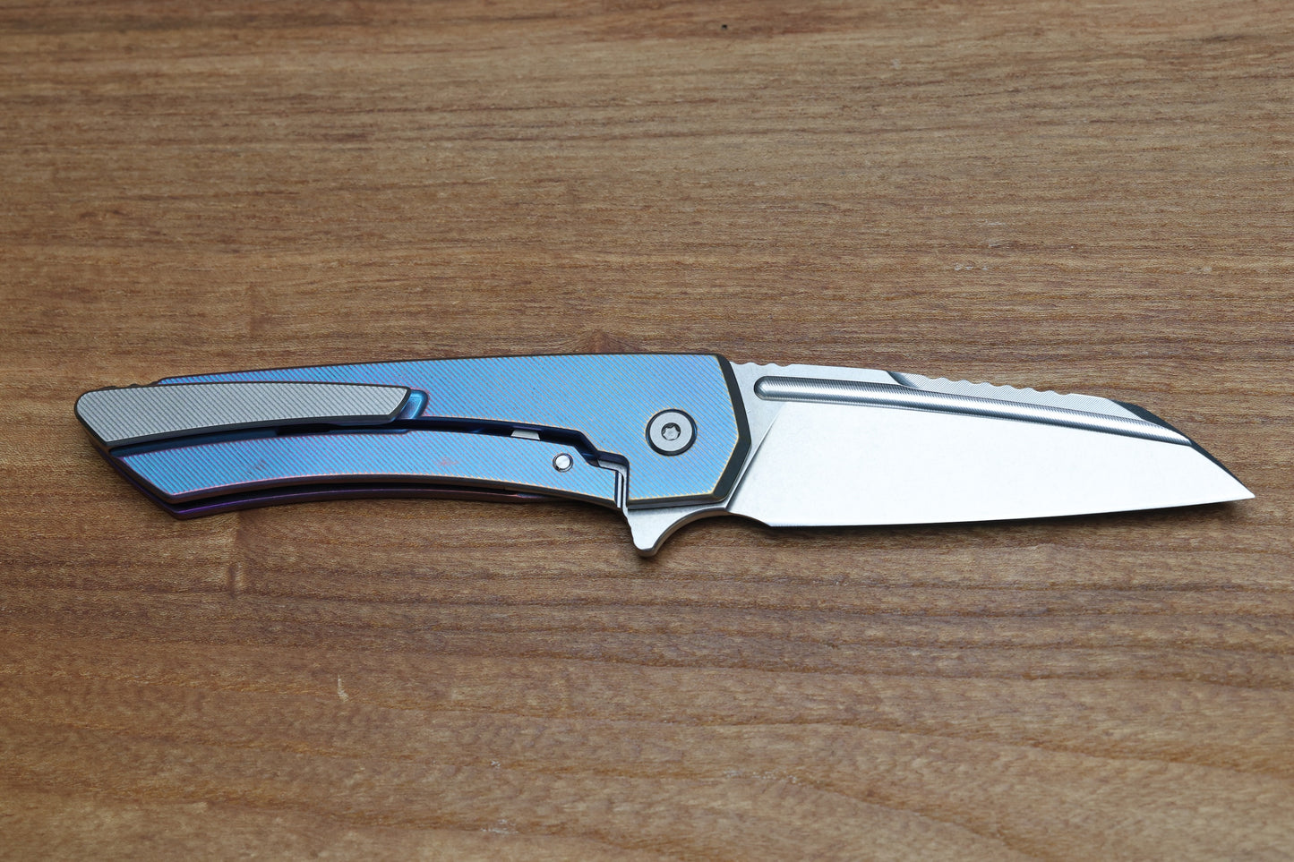 MACHINEWISE MOJAVE #608 - DISTRESSED TEXTURED TITANIUM AND S90V BLADE