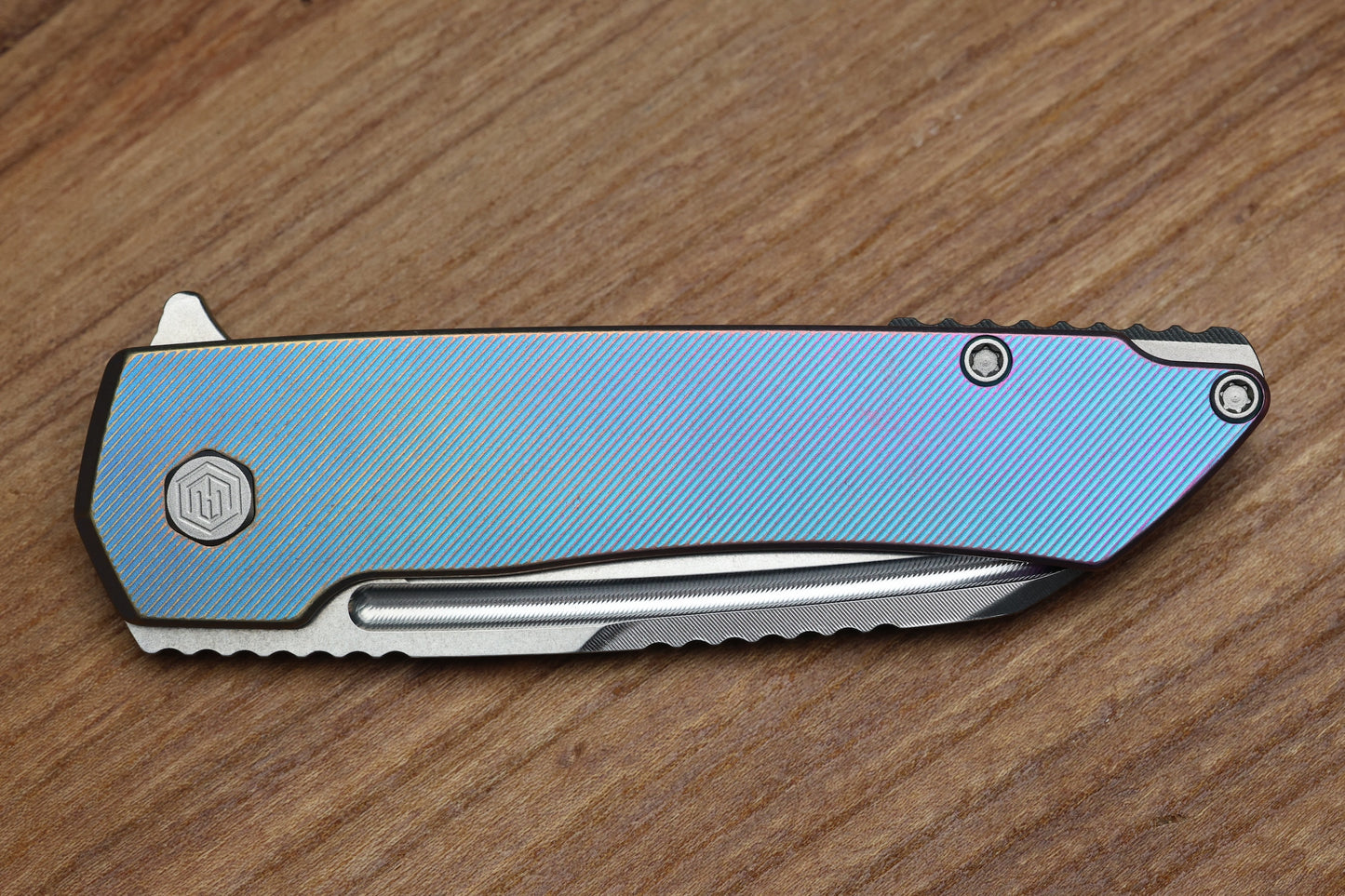 MACHINEWISE MOJAVE #608 - DISTRESSED TEXTURED TITANIUM AND S90V BLADE