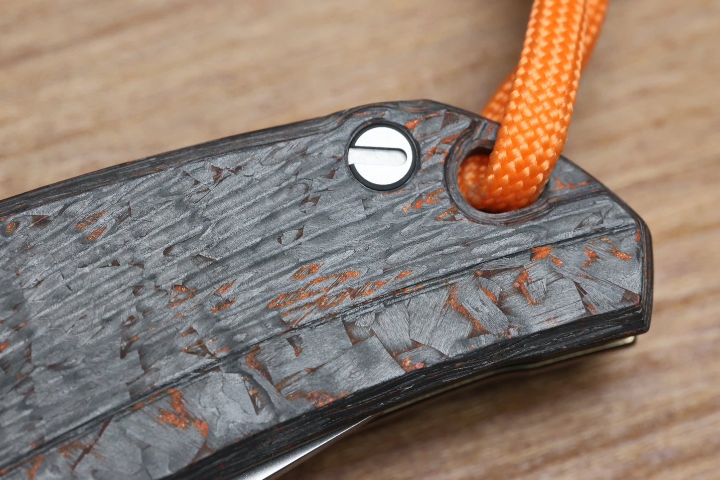 SHIROGOROV KNIVES QUANTIUM HALLOWEEN EDITION - CROMAX PM BLADE - TITANIUM/"HALLOWEEN" TECHNOCARBO W/ LUMINOFOR HANDLE - MRBS