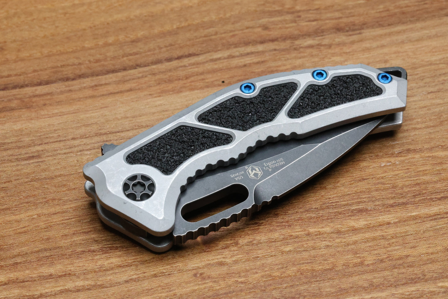 HERETIC KNIVES MEDUSA MANUAL - RECURVE - BATTLE BLACK - BLIZZARDWORN
