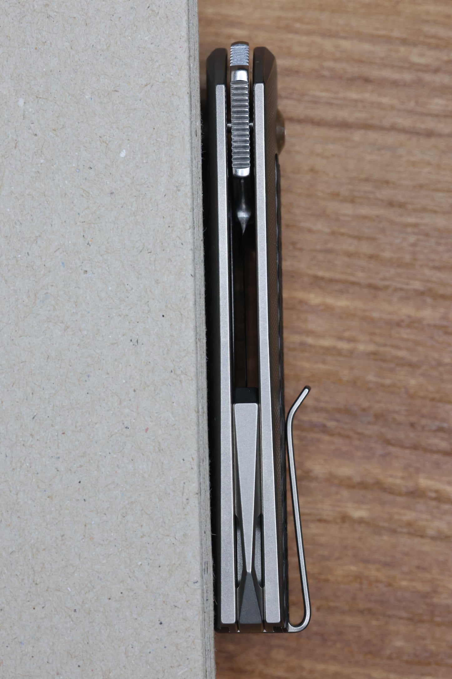 ANSO OF DENMARK ARN - GREY/SATIN - TITANIUM HANDLE - CARBON FIBER INLAYS - RWL34 BLADE - #65