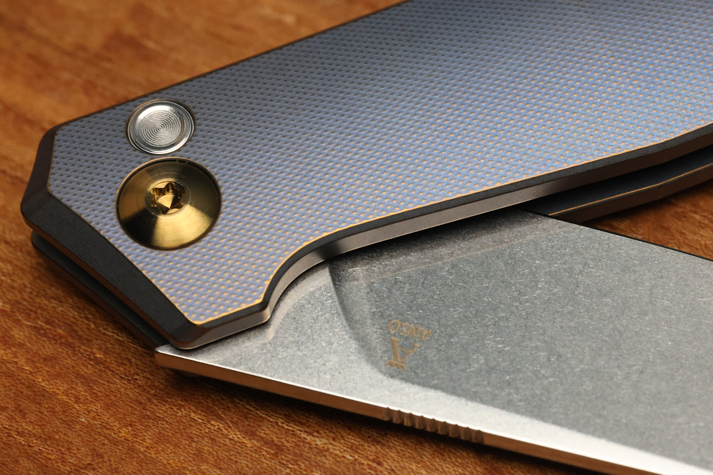 ANSO OF DENMARK TOKO - KOBOLT/AMBER TITANIUM HANDLE - RWL34 BLADE