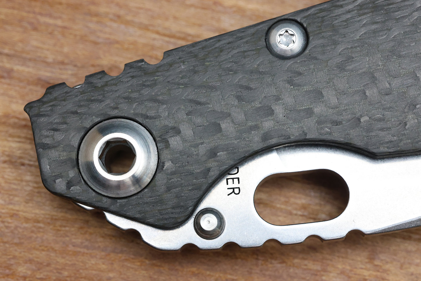 MICK STRIDER SNG CONTOURED CARBON FIBER/TITANIUM & S30V