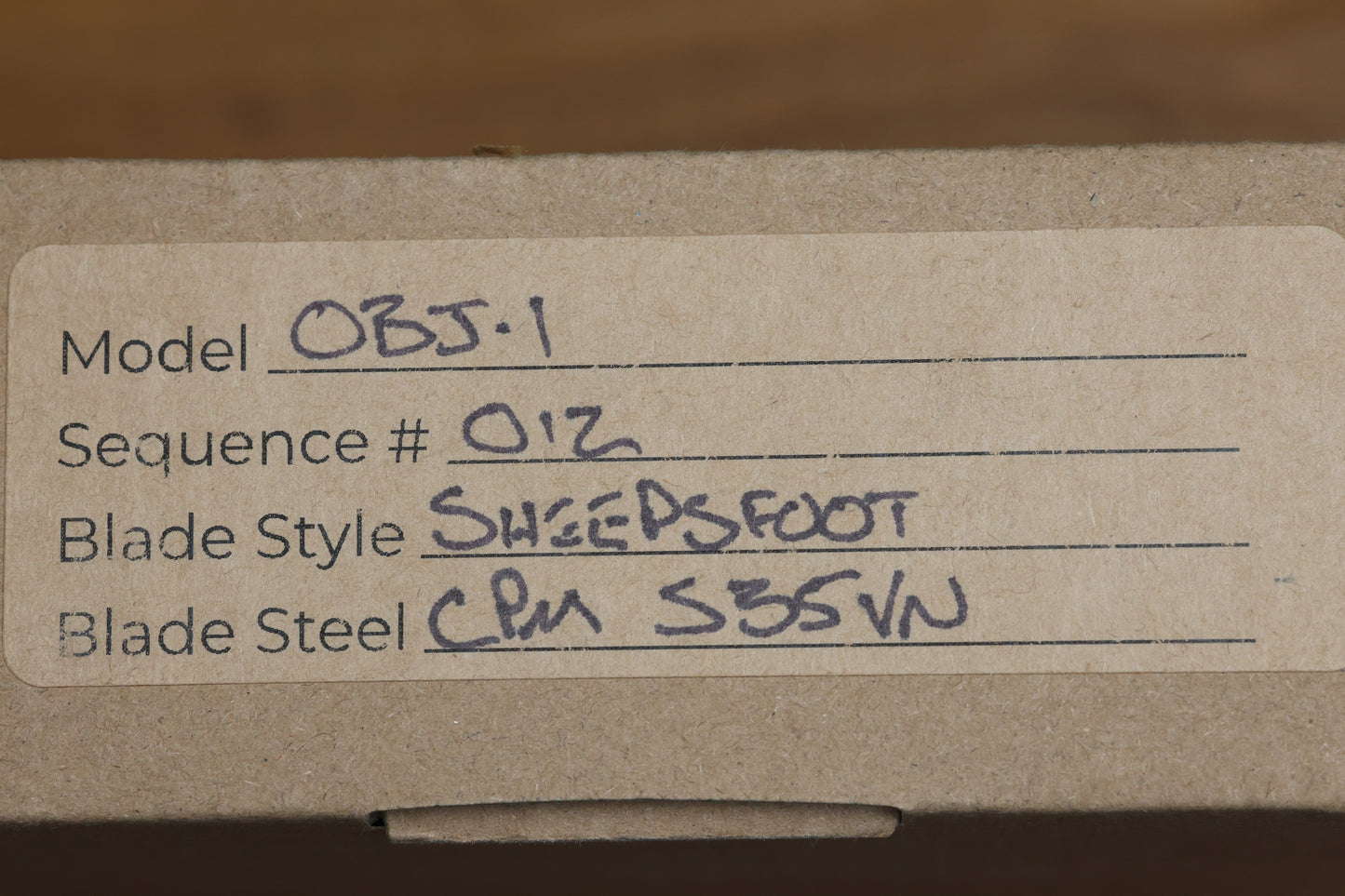 RANGERMADE KNIVES OBJ-1 #012 MILLED TITANIUM HANDLES W/ SHEEPSFOOT S35VN