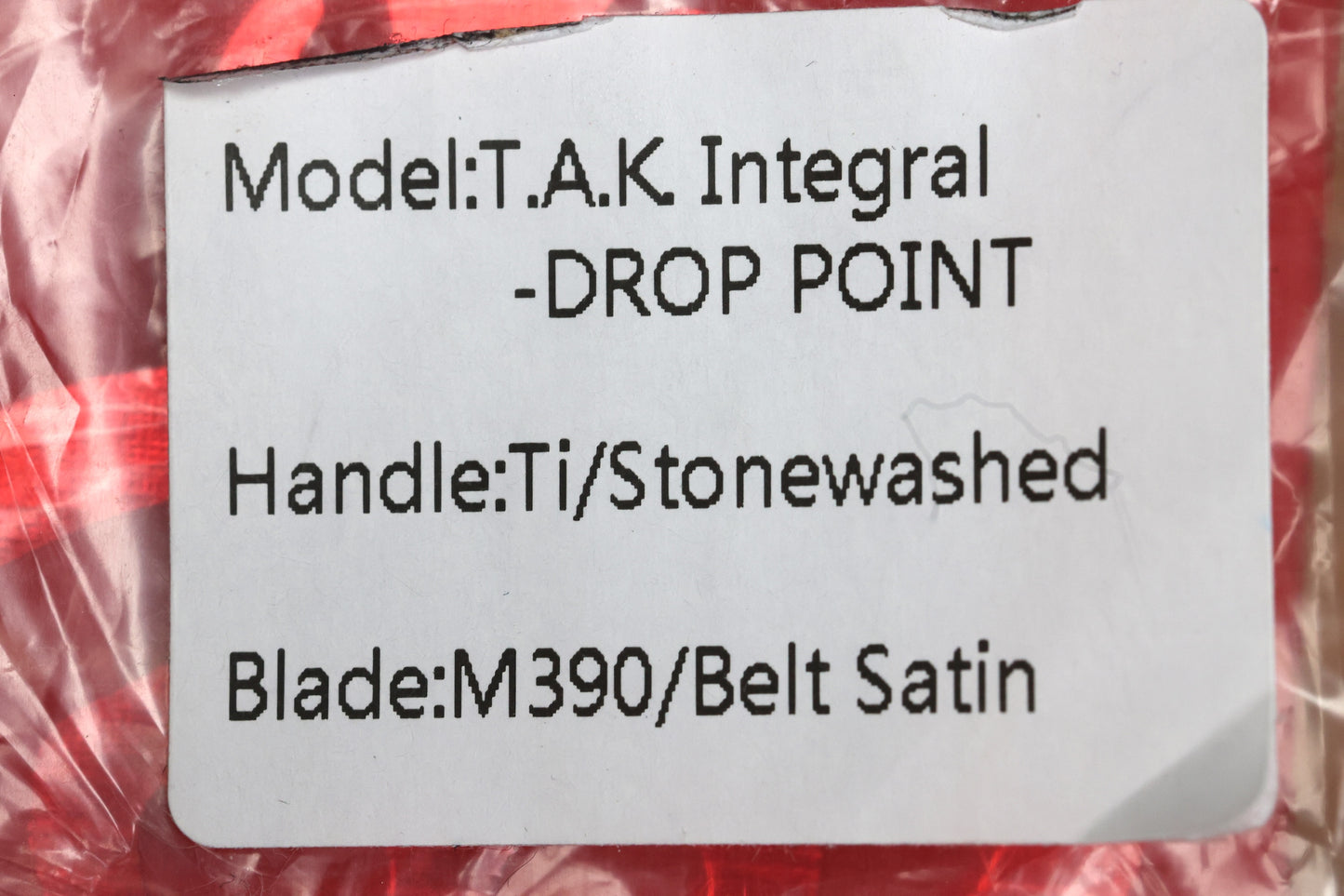 CHAVES INTEGRAL TAK DROP POINT M390 BLADE