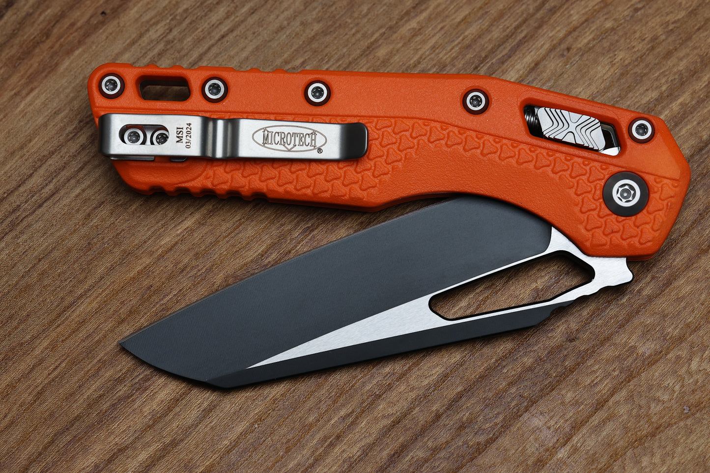 MICROTECH KNIVES MSI RAM LOK ORANGE POLYMER & BLACK M390MK 210T-1 PMOR