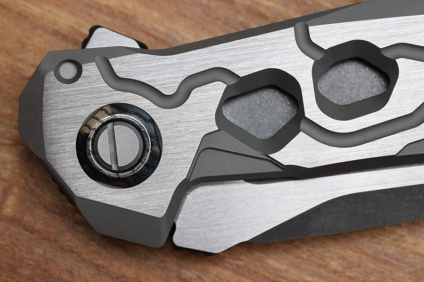 CUSTOM KNIFE FACTORY T25 MILLED TITANIUM HANDLES W/ M398