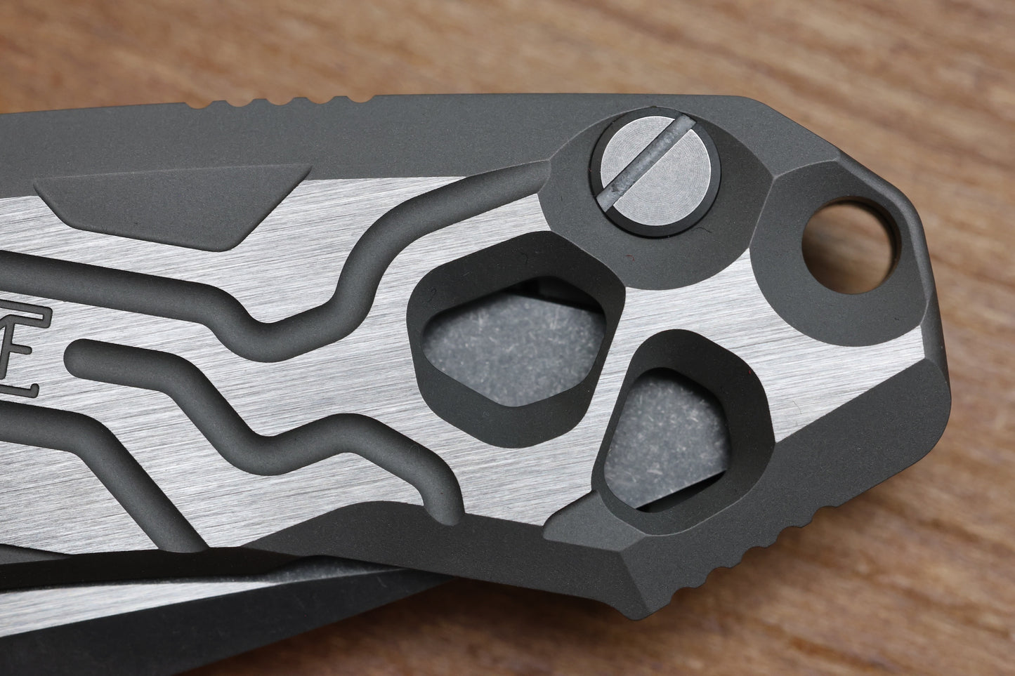 CUSTOM KNIFE FACTORY T25 MILLED TITANIUM HANDLES W/ M398