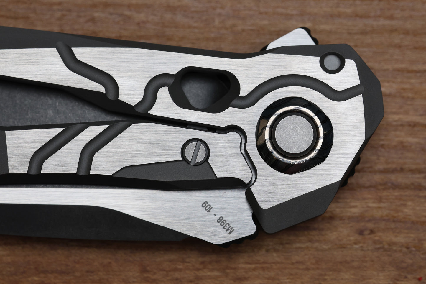 CUSTOM KNIFE FACTORY T25 MILLED TITANIUM HANDLES W/ M398