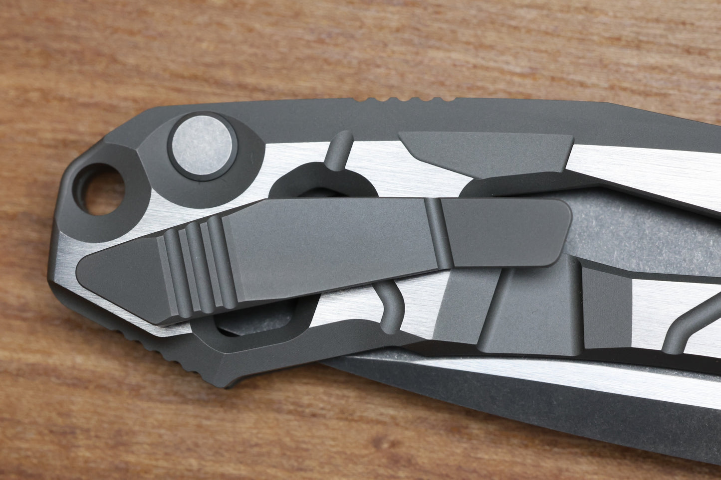 CUSTOM KNIFE FACTORY T25 MILLED TITANIUM HANDLES W/ M398