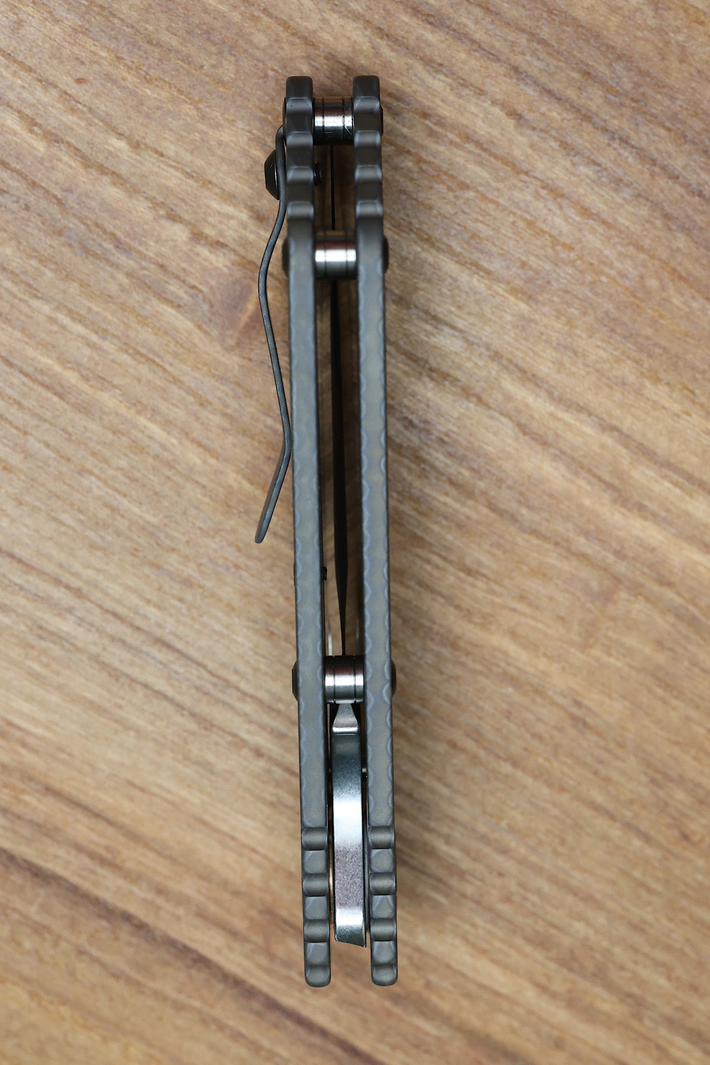 STRIDER KNIVES SNG DSS, STONEWASHED CPM-S30V BLADE, FLAMED TITANIUM TOP SCALE, FLAMED TITANIUM FRAME