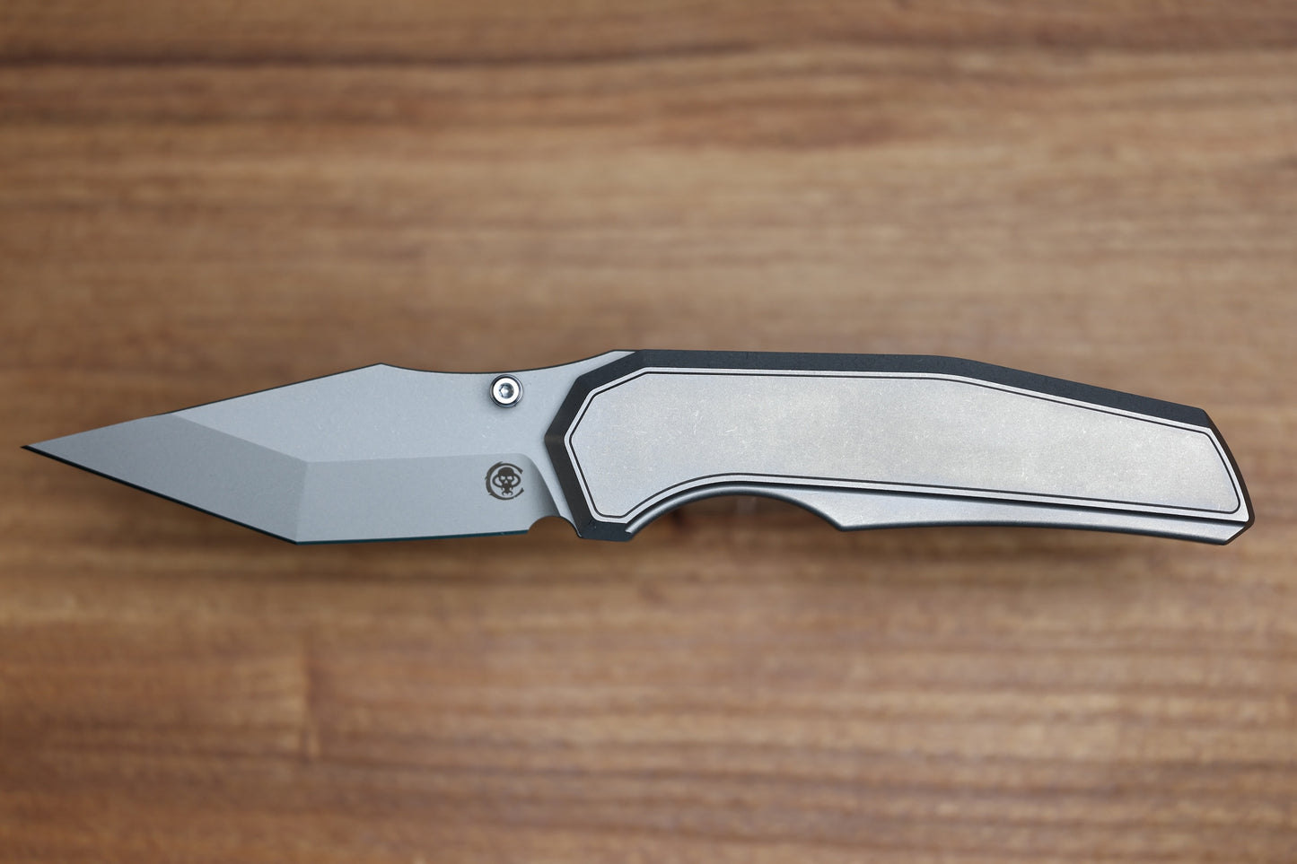 CHAVES KNIVES JAKE MCCOY OMEGA STREET STONEWASH  TITANIUM INTEGRAL HANDLE & MAZCHINE FINISH M390
