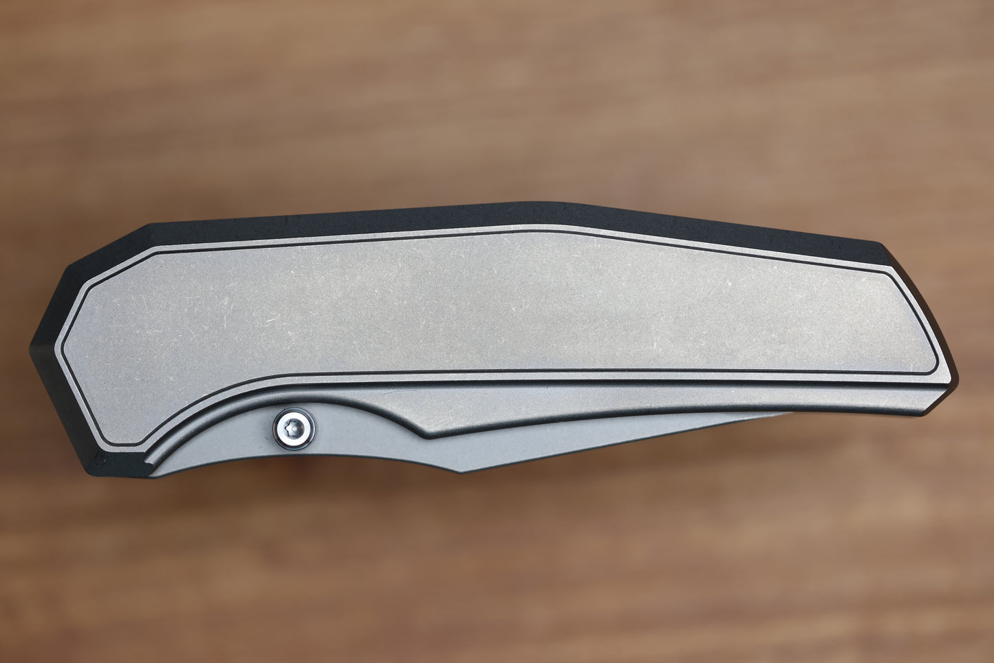 CHAVES KNIVES JAKE MCCOY OMEGA STREET STONEWASH  TITANIUM INTEGRAL HANDLE & MAZCHINE FINISH M390