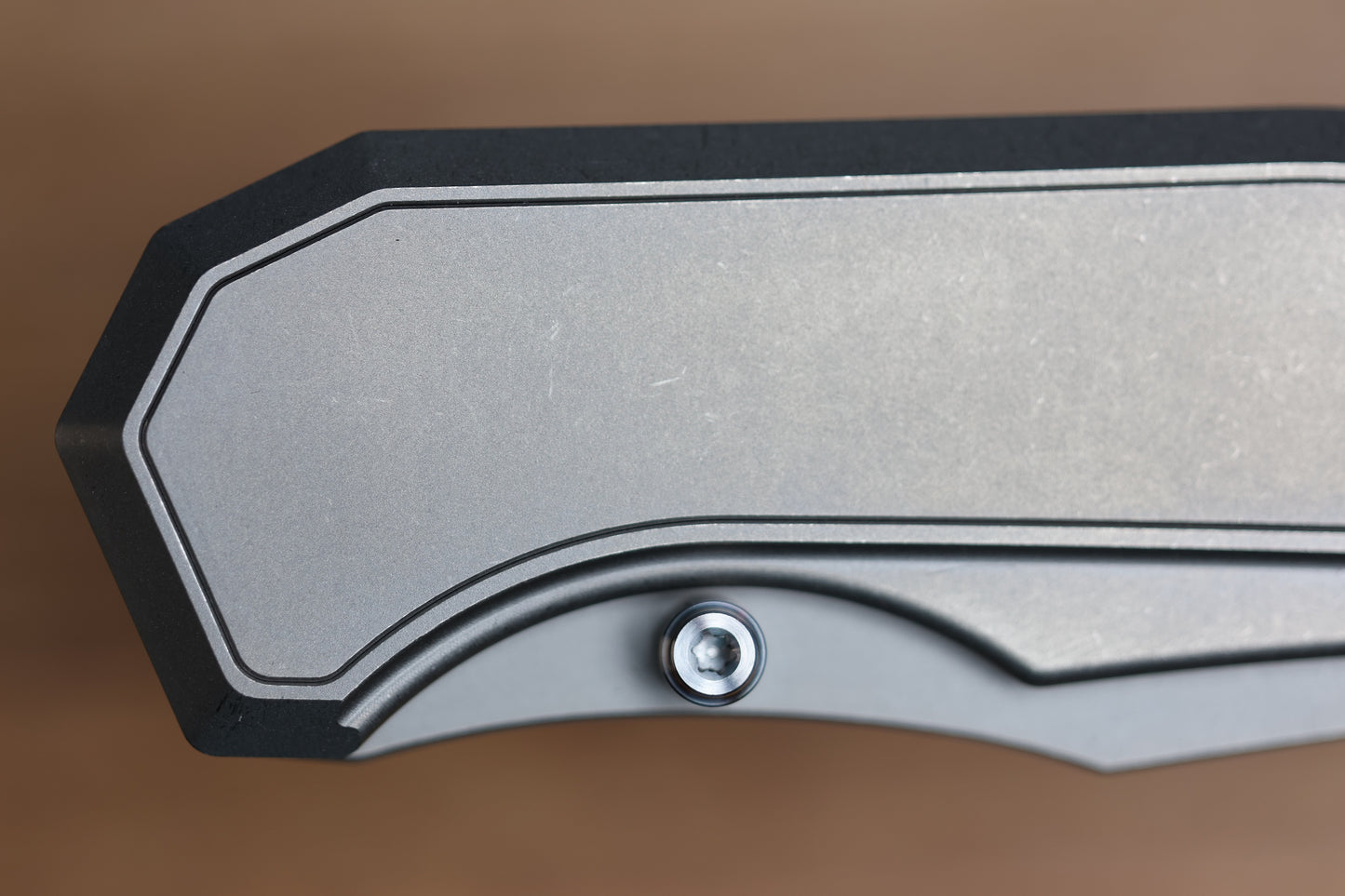 CHAVES KNIVES JAKE MCCOY OMEGA STREET STONEWASH  TITANIUM INTEGRAL HANDLE & MAZCHINE FINISH M390
