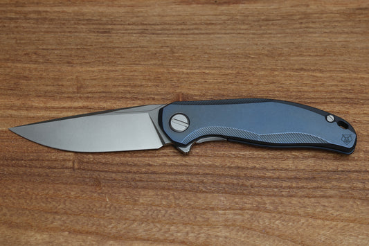 SHIROGOROV STELLAR – BLUE TITANIUM HANDLE – M390 BLADE – MRBS