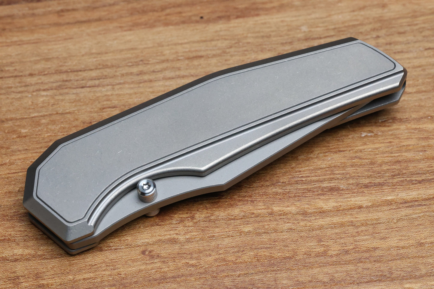 CHAVES KNIVES JAKE MCCOY OMEGA STREET STONEWASH  TITANIUM INTEGRAL HANDLE & MAZCHINE FINISH M390