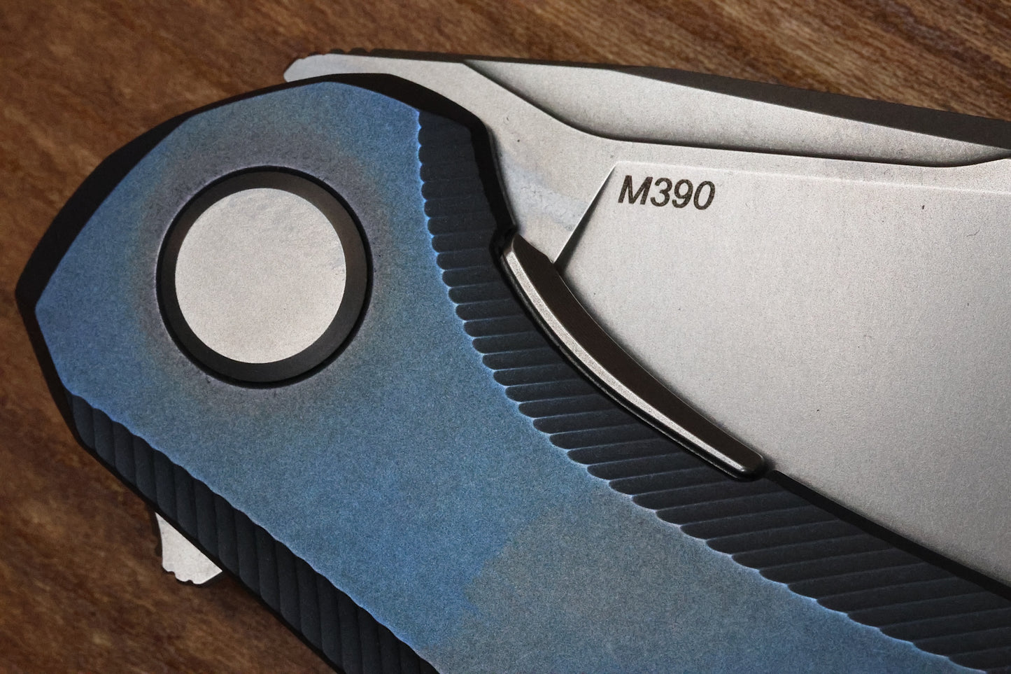 SHIROGOROV STELLAR – BLUE TITANIUM HANDLE – M390 BLADE – MRBS