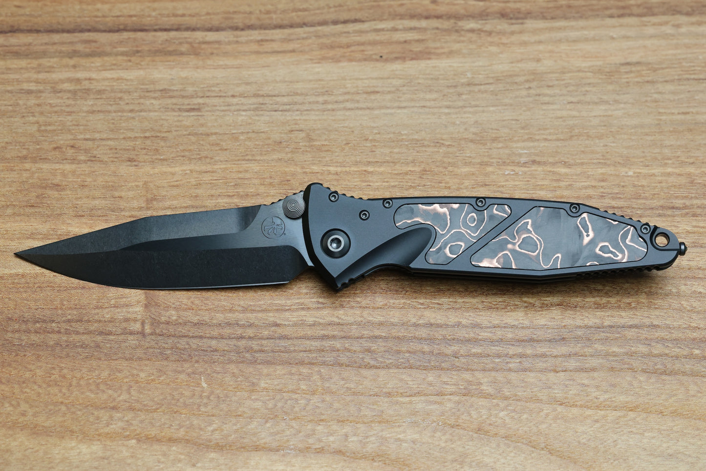 MICROTECH SOCOM ELITE M/A DLC SPIKE GRIND W/ LIVEWIRE COPPER CARBON INLAYS SIGNATURE SERIES