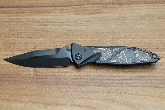 MICROTECH SOCOM ELITE M/A DLC SPIKE GRIND W/ LIVEWIRE COPPER CARBON INLAYS SIGNATURE SERIES