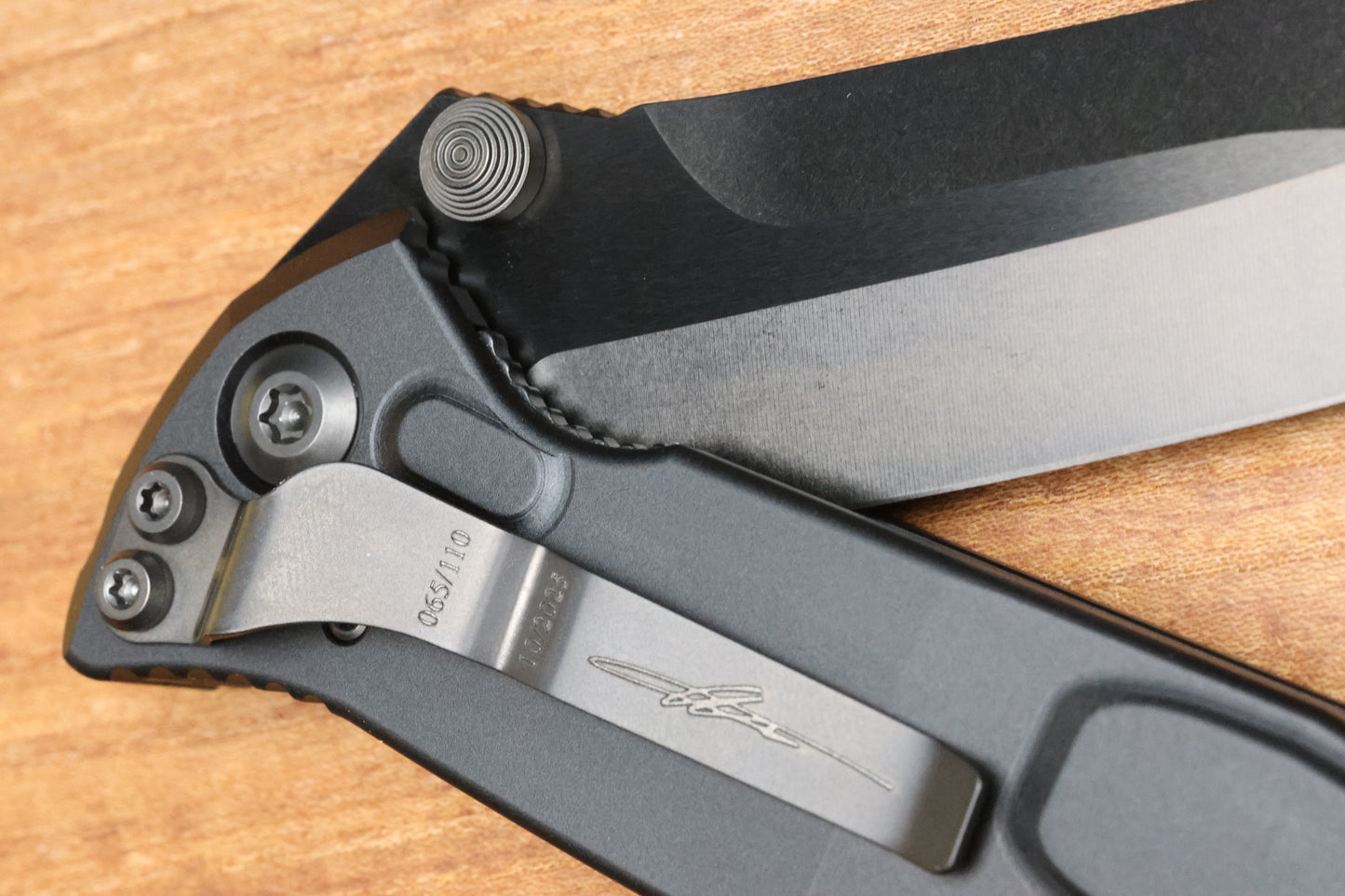 MICROTECH SOCOM ELITE M/A DLC SPIKE GRIND W/ LIVEWIRE COPPER CARBON INLAYS SIGNATURE SERIES