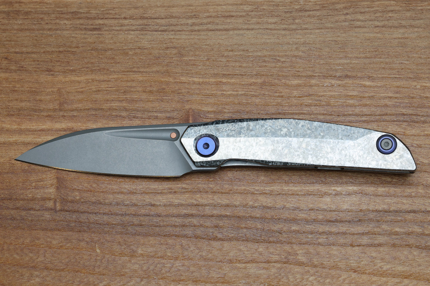 REATE KNIVES VULPEX VK ANUB CRYSTALIZED TITANIUM HANDLE - DARKWASHED ELMAX BLADE