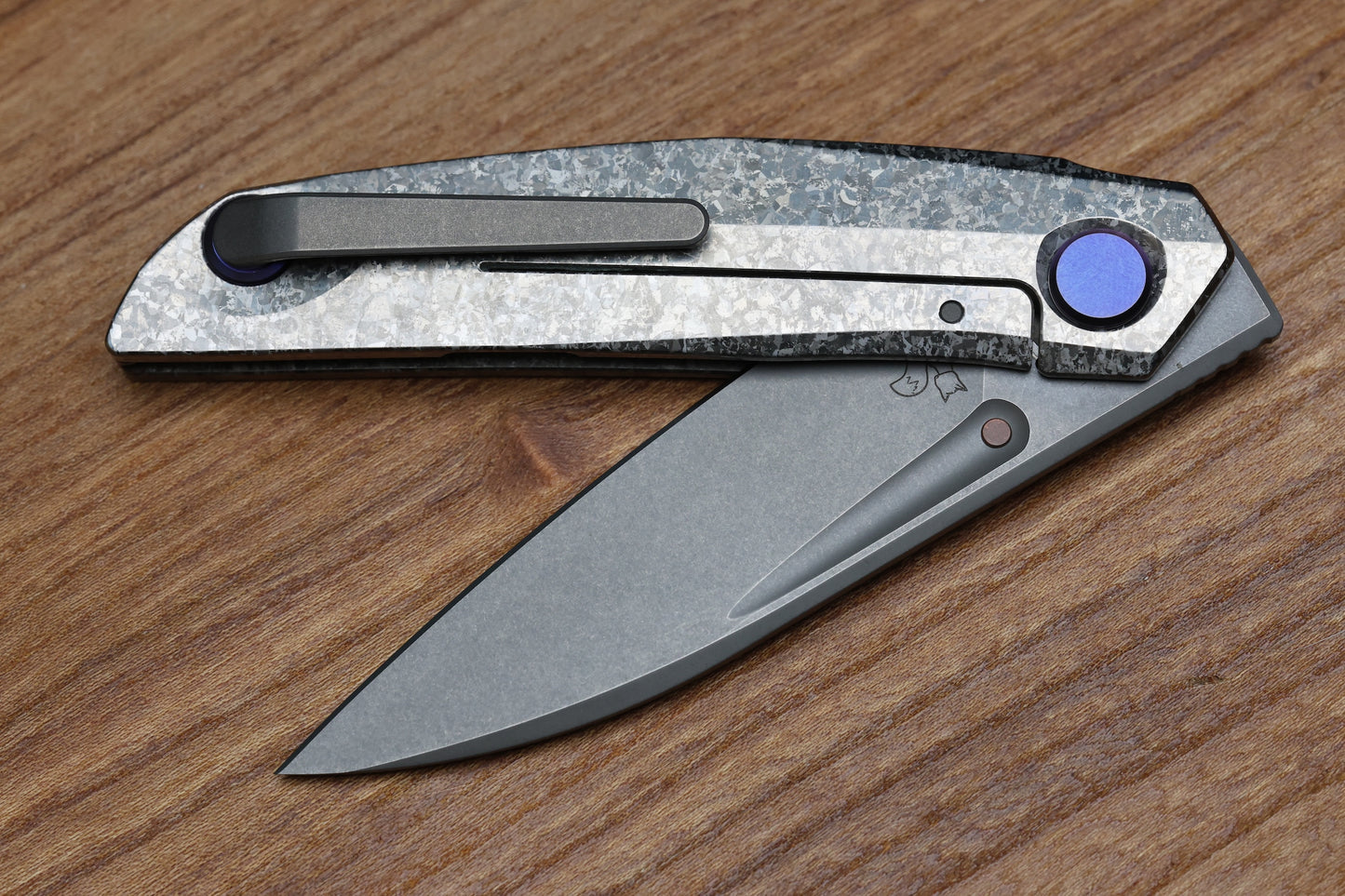 REATE KNIVES VULPEX VK ANUB CRYSTALIZED TITANIUM HANDLE - DARKWASHED ELMAX BLADE