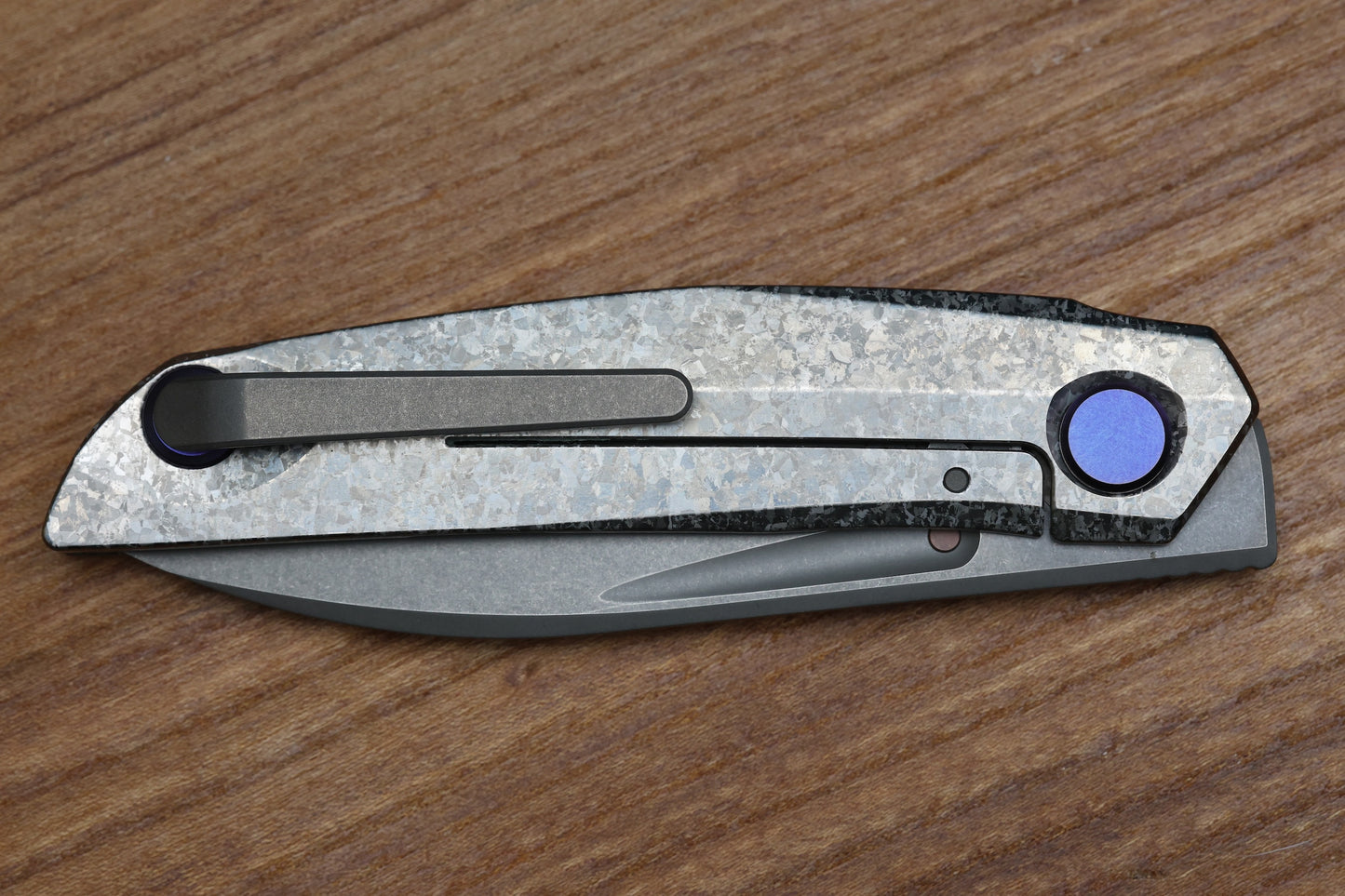 REATE KNIVES VULPEX VK ANUB CRYSTALIZED TITANIUM HANDLE - DARKWASHED ELMAX BLADE