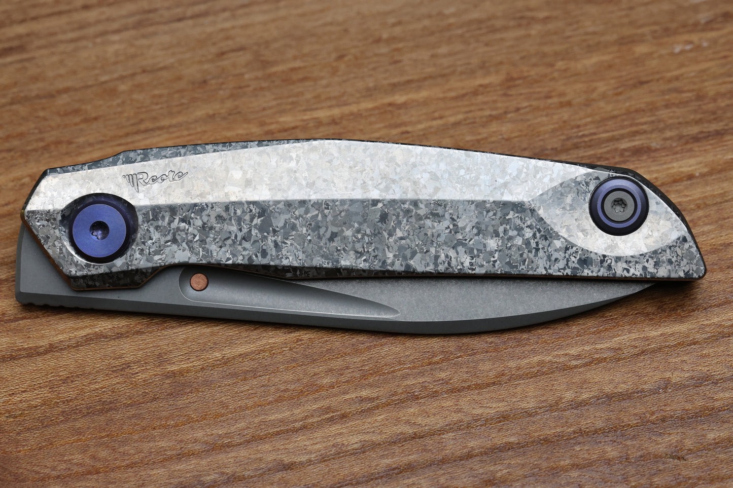REATE KNIVES VULPEX VK ANUB CRYSTALIZED TITANIUM HANDLE - DARKWASHED ELMAX BLADE