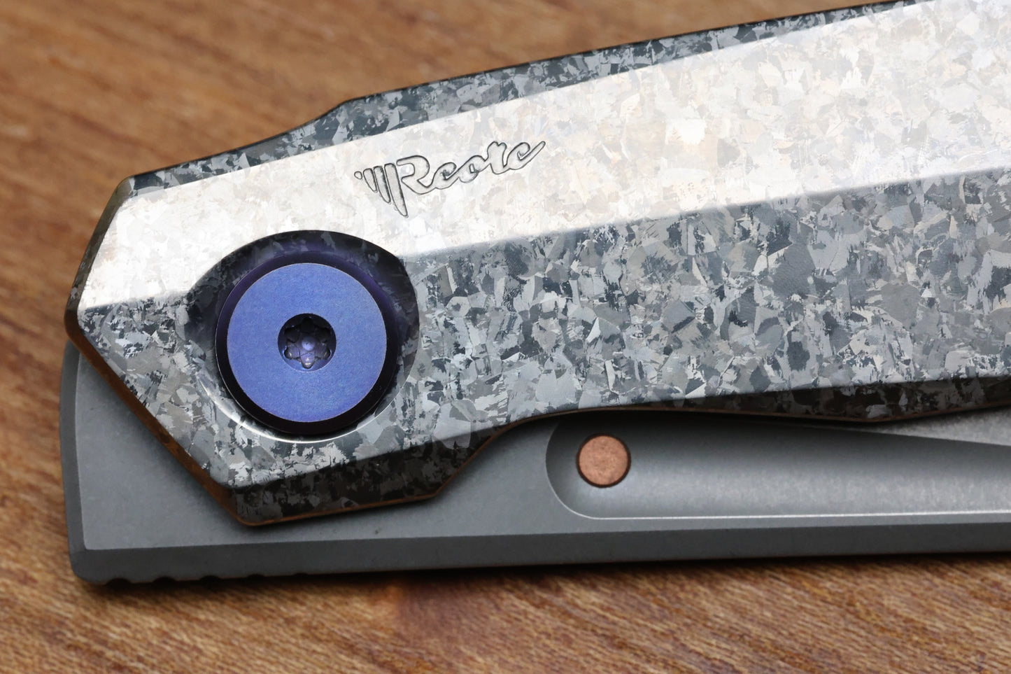 REATE KNIVES VULPEX VK ANUB CRYSTALIZED TITANIUM HANDLE - DARKWASHED ELMAX BLADE