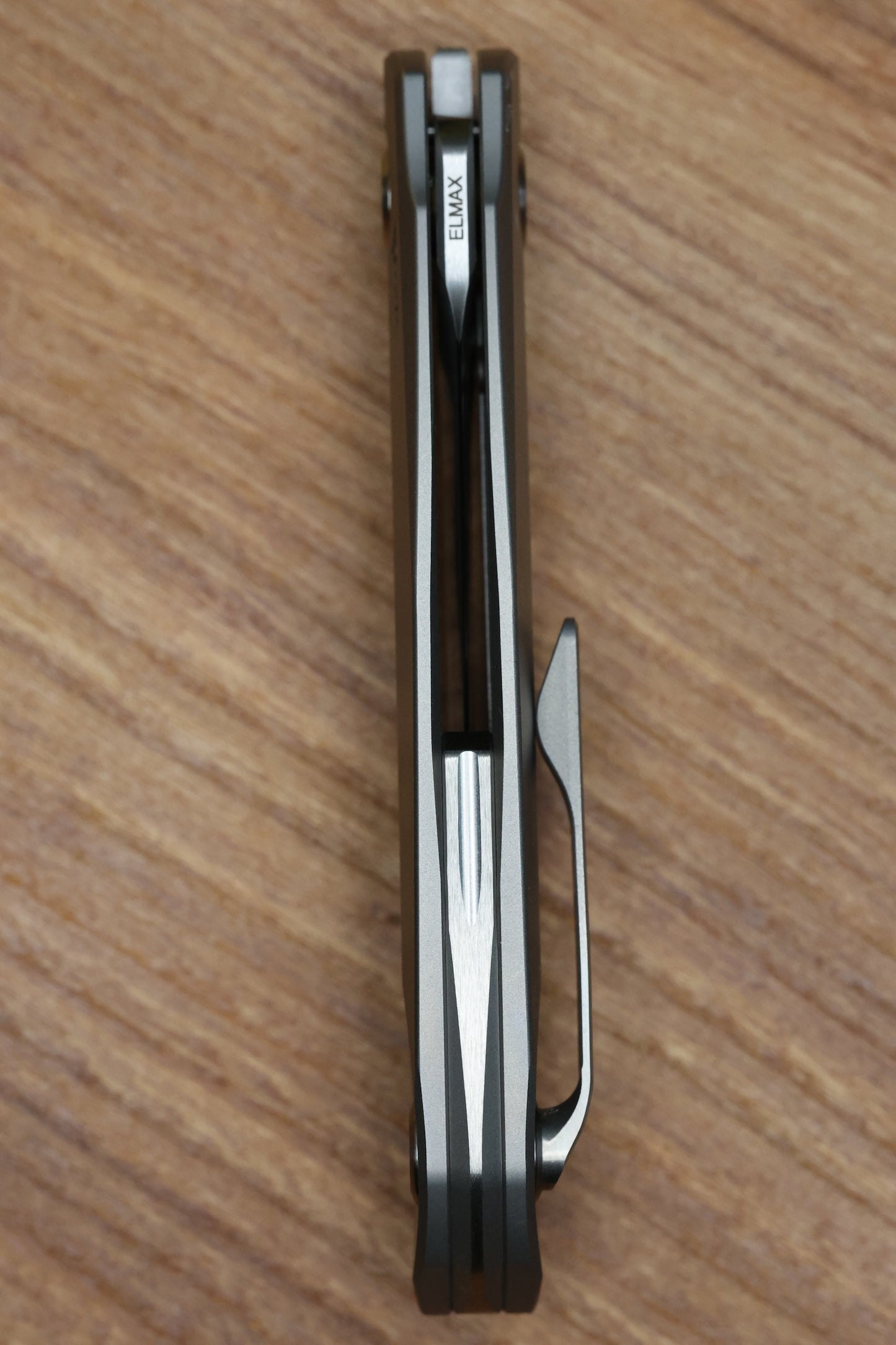 REATE KNIVES VULPEX VK ANUB BLASTED TITANIUM HANDLE - HAND SATIN ELMAX BLADE