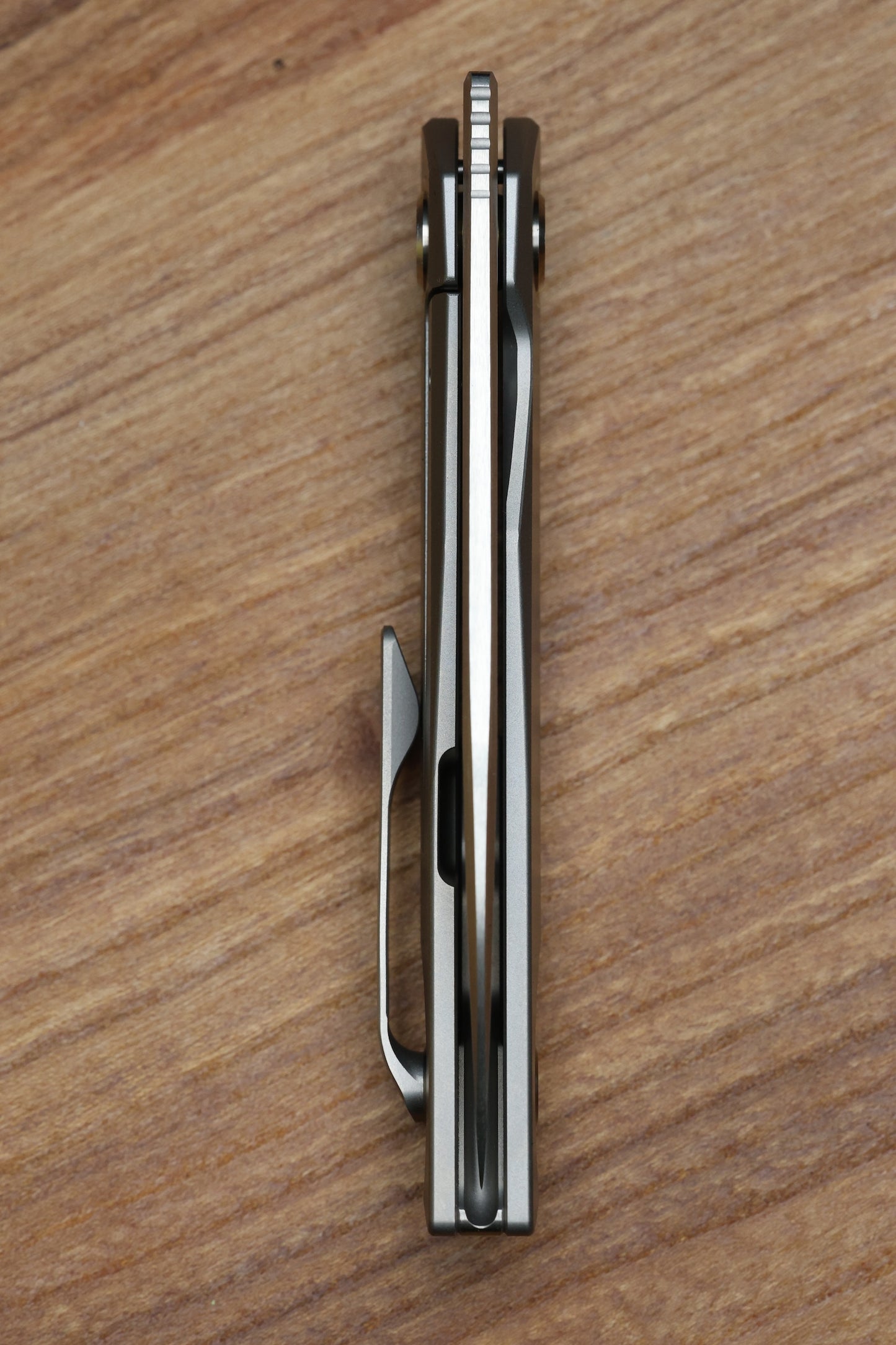 REATE KNIVES VULPEX VK ANUB BLASTED TITANIUM HANDLE - HAND SATIN ELMAX BLADE