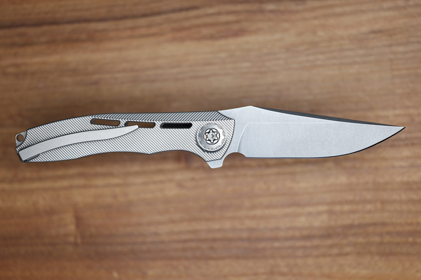 KODY EUTSLER INSET DUK ZIRBLAST FINISH TITANIUM CPM154 BLADE (PREOWNED)