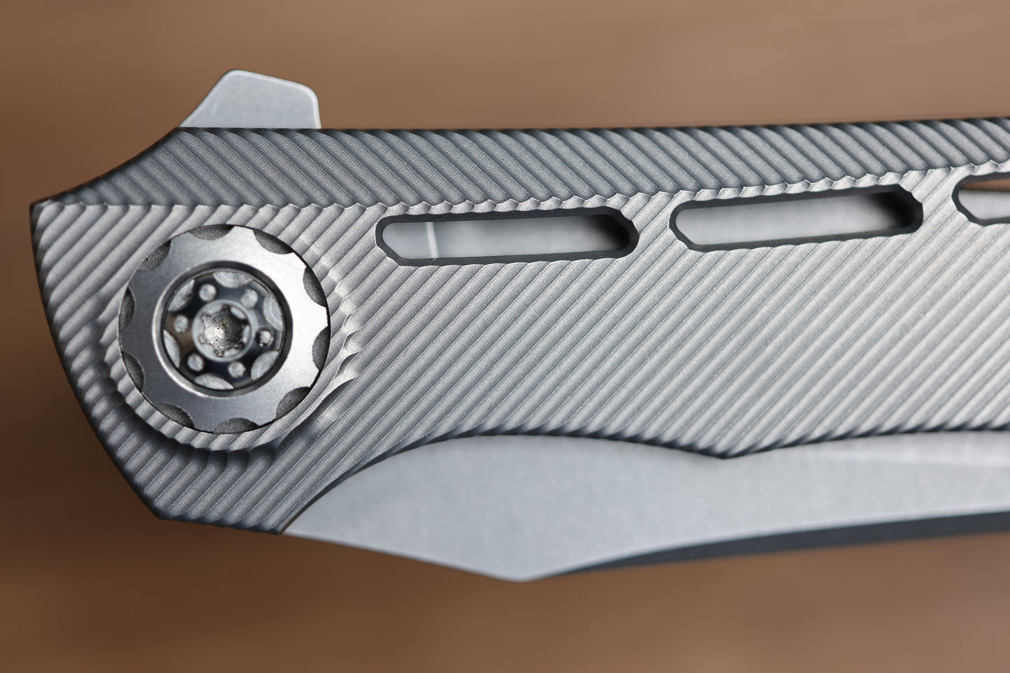 KODY EUTSLER INSET DUK ZIRBLAST FINISH TITANIUM CPM154 BLADE (PREOWNED)