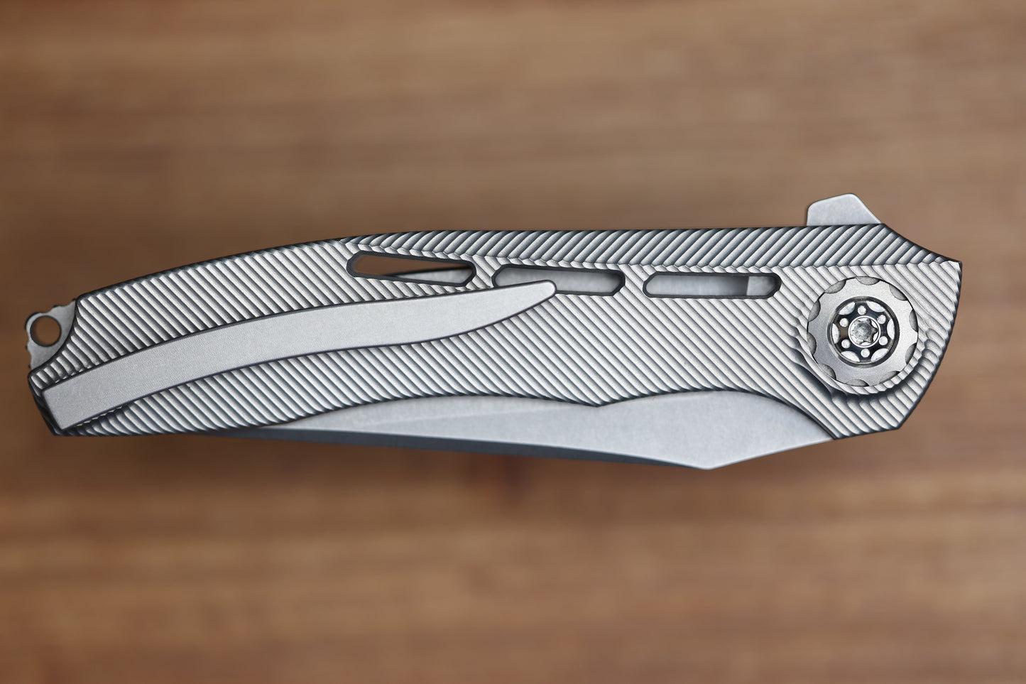 KODY EUTSLER INSET DUK ZIRBLAST FINISH TITANIUM CPM154 BLADE (PREOWNED)