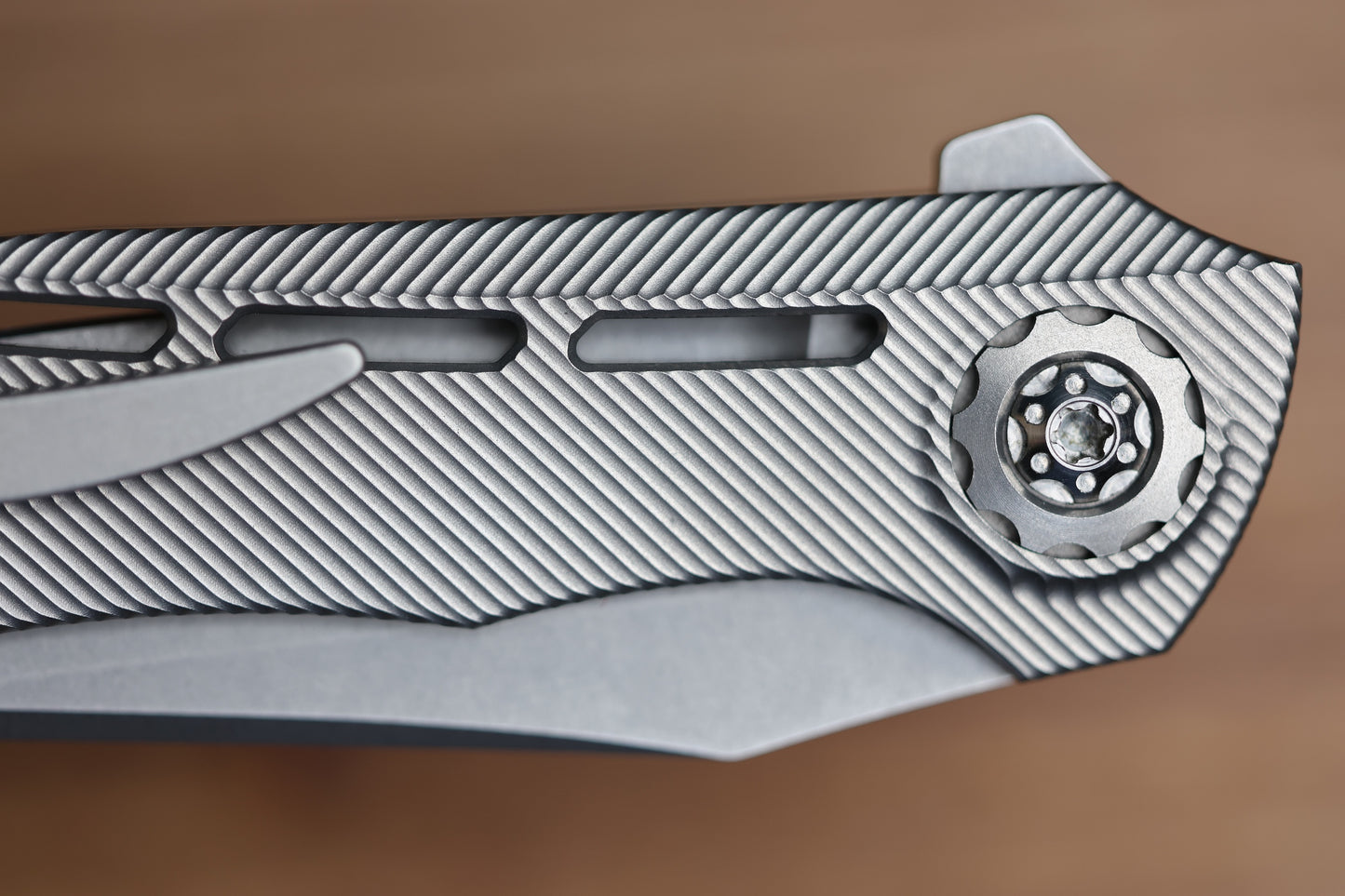 KODY EUTSLER INSET DUK ZIRBLAST FINISH TITANIUM CPM154 BLADE (PREOWNED)