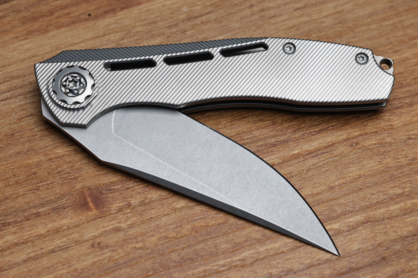 KODY EUTSLER INSET DUK ZIRBLAST FINISH TITANIUM CPM154 BLADE (PREOWNED)