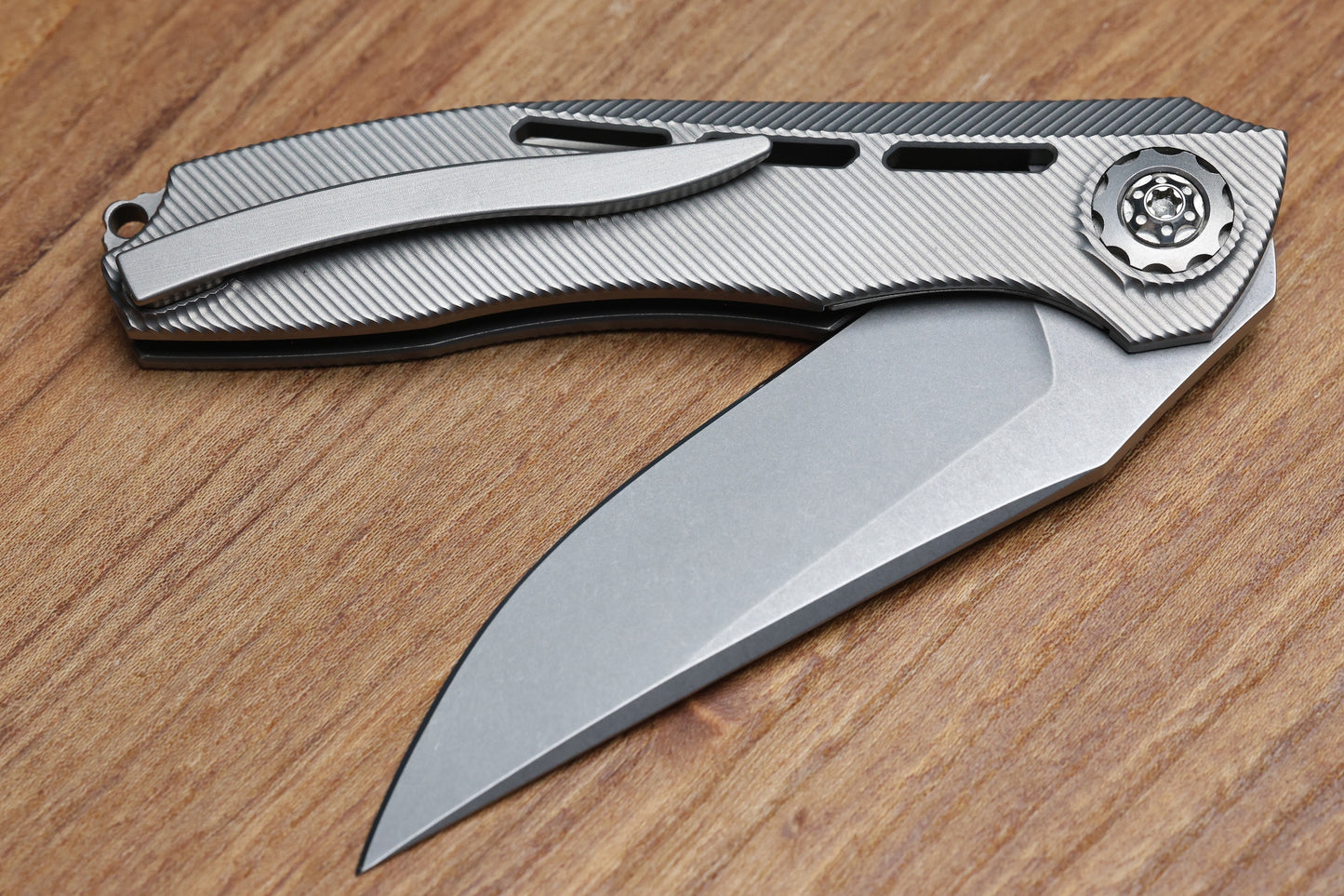 KODY EUTSLER INSET DUK ZIRBLAST FINISH TITANIUM CPM154 BLADE (PREOWNED)
