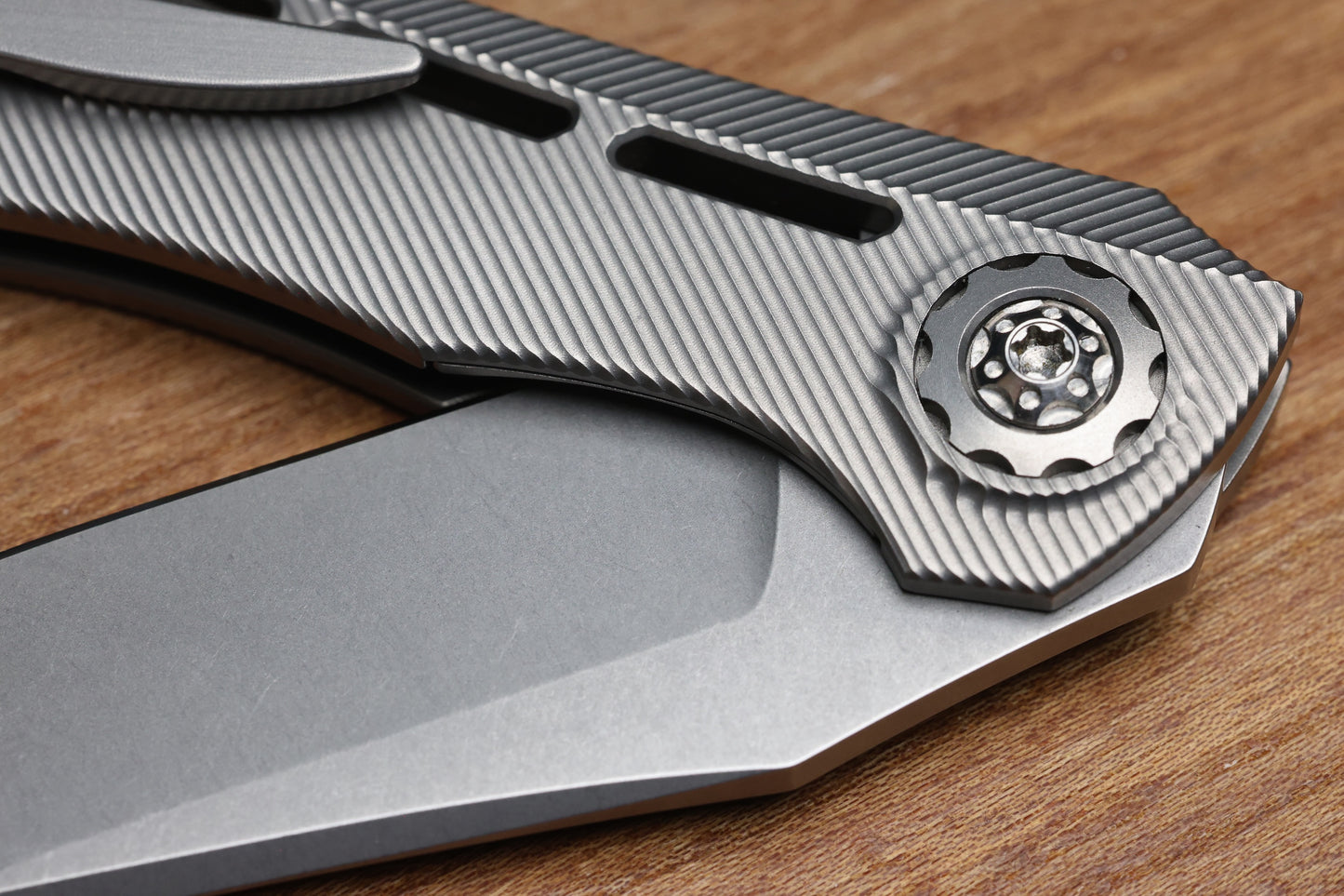 KODY EUTSLER INSET DUK ZIRBLAST FINISH TITANIUM CPM154 BLADE (PREOWNED)