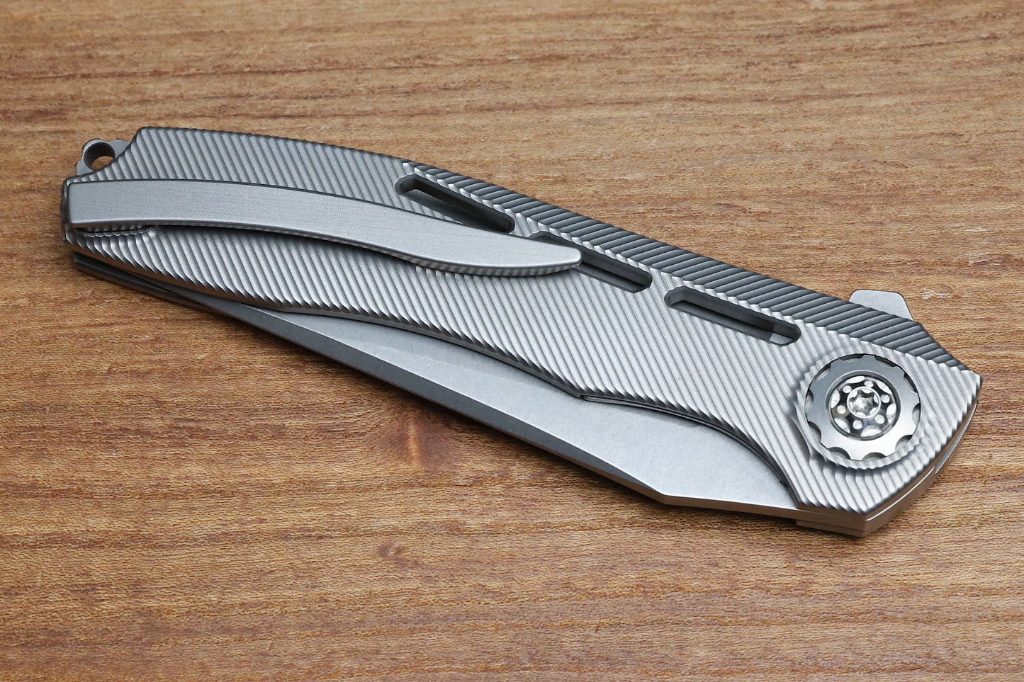 KODY EUTSLER INSET DUK ZIRBLAST FINISH TITANIUM CPM154 BLADE (PREOWNED)