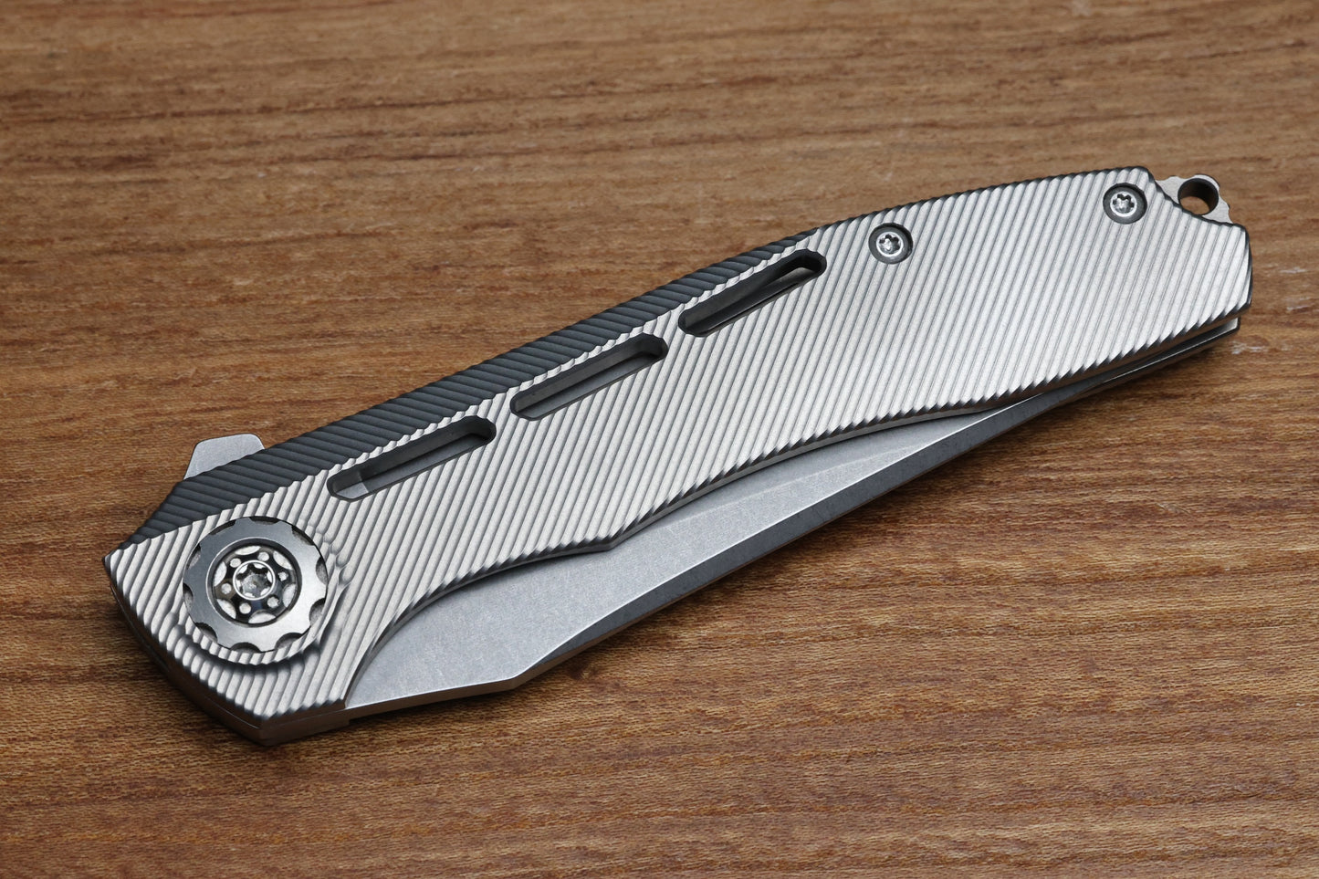 KODY EUTSLER INSET DUK ZIRBLAST FINISH TITANIUM CPM154 BLADE (PREOWNED)