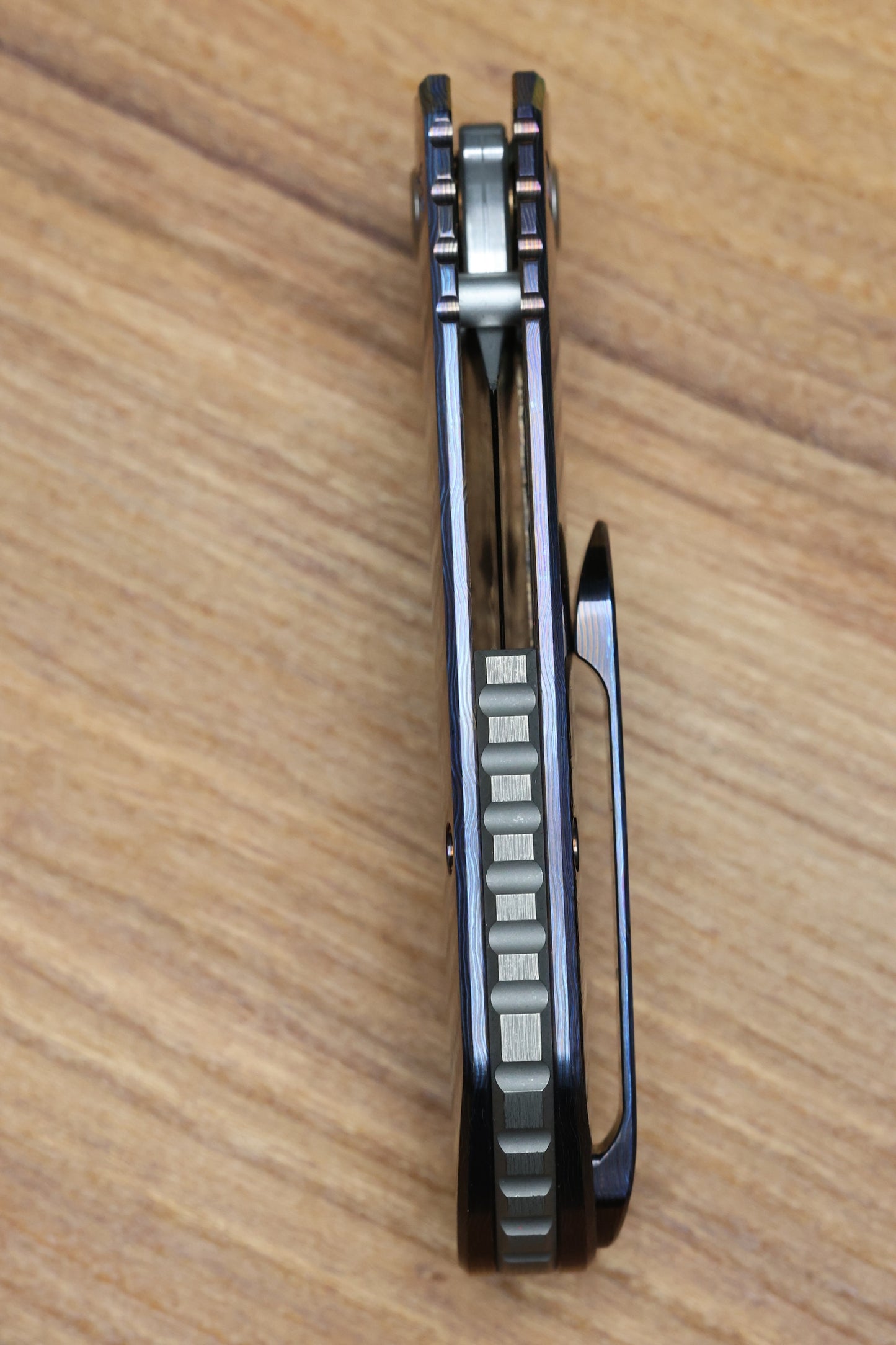 CUSTOM KNIFE FACTORY & ROTTEN DESIGN FULL DRESS EVO 1.1 ZIRCUTI HANDLES W/ DAMASTEEL