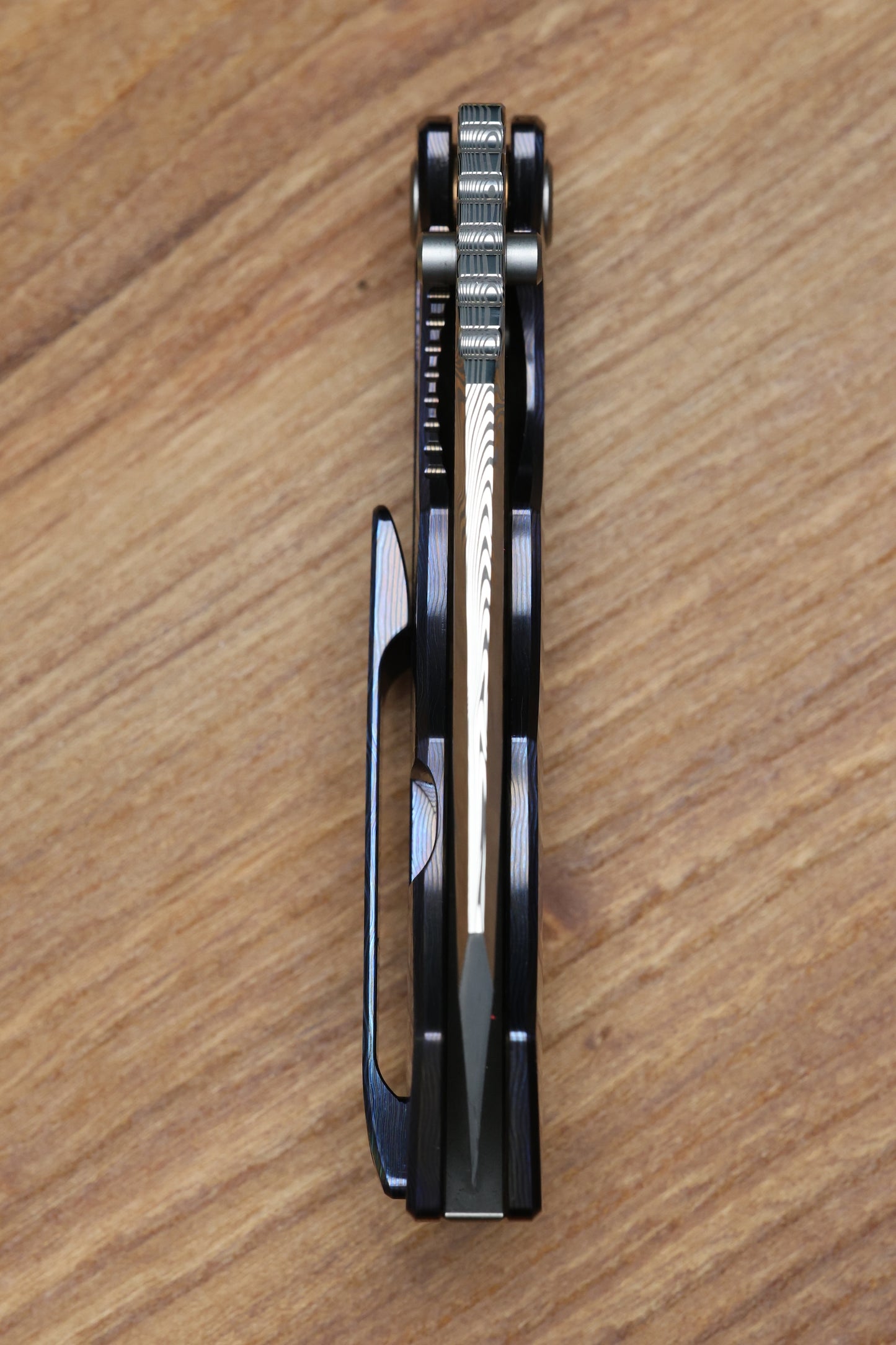 CUSTOM KNIFE FACTORY & ROTTEN DESIGN FULL DRESS EVO 1.1 ZIRCUTI HANDLES W/ DAMASTEEL