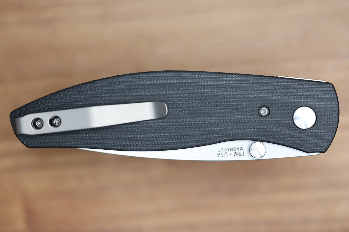 THREE RIVERS MANUFACTURING ATOM JET BLACK G10 MAGNACUT BLADE