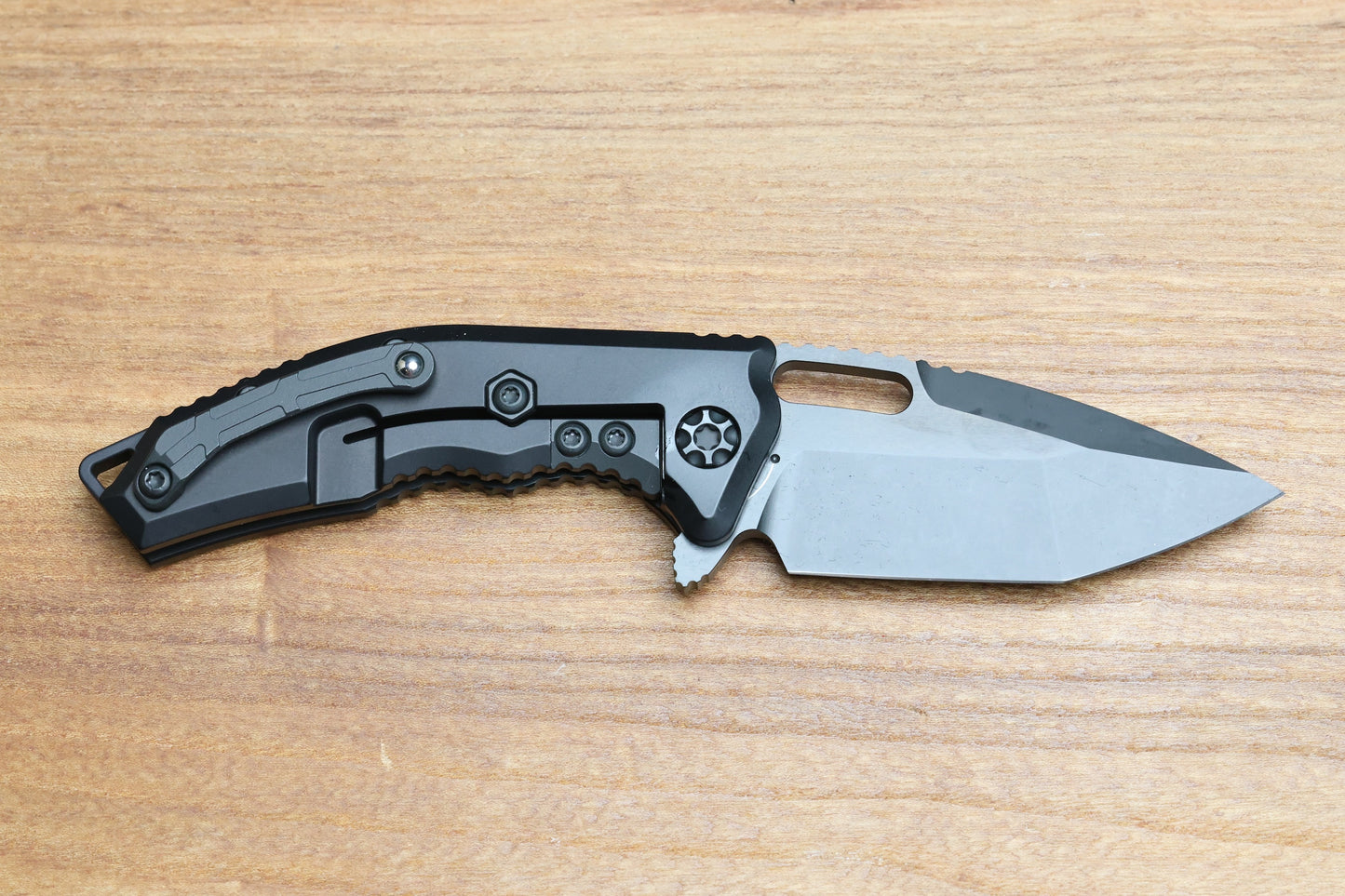 HERETIC KNIVES MEDUSA MANUAL BLACK ALUMINUM FRAME LOCK W/ GRIP INLAYS & DLC MAGNACUT H009-6A-T
