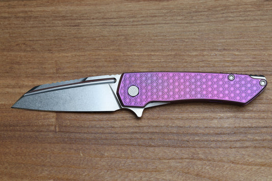 MACHINEWISE MOJAVE #677 PINK FADE TITANIUM AND S90V BLADE